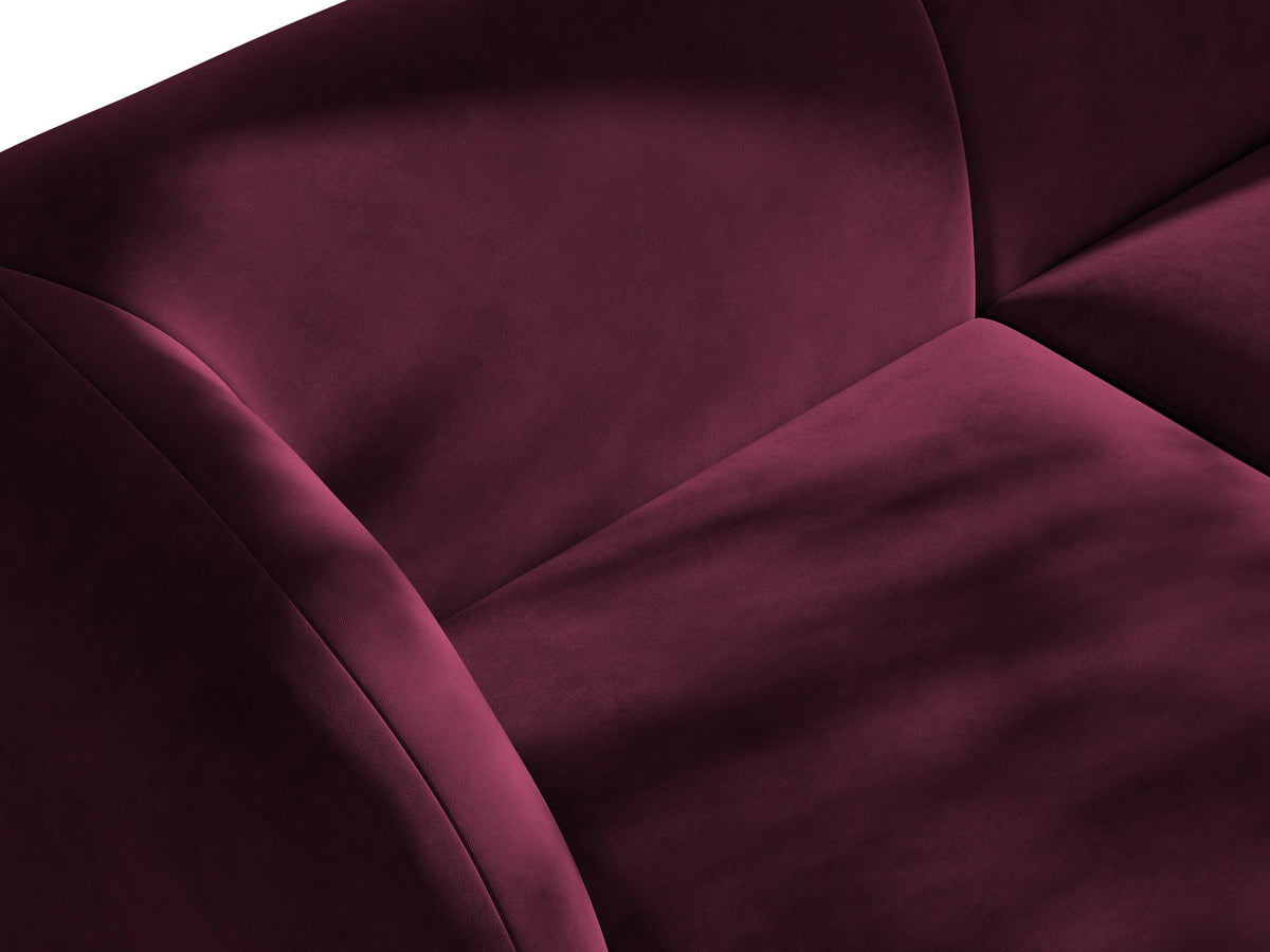Miley Chaiselongue von Micadoni in Dunkelbeige, Stoffbezug Bluvel, rechtsseitige Ausrichtung, schwarze Kunststoffbeine, modulares Sofa-Element.