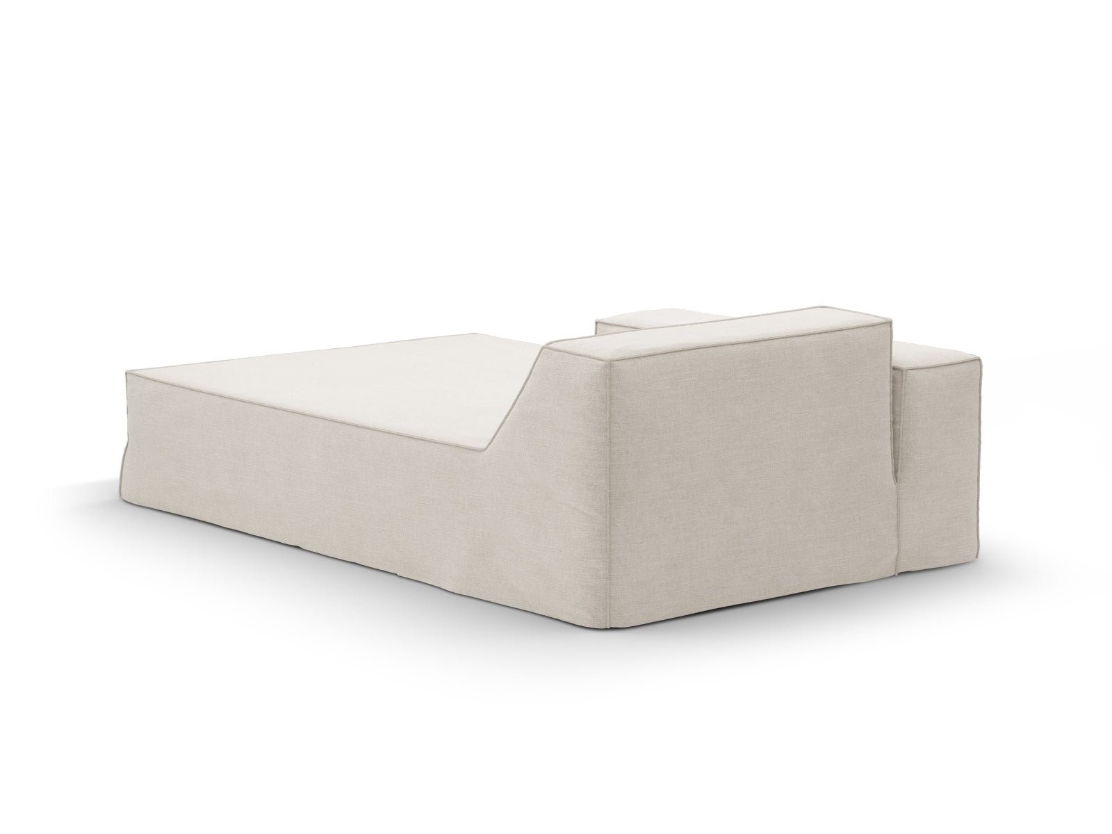 Jodie Modular Chaise Longue rechts 1 Sitzer mit abnehmbaren Bezug in Natural-LINS präsentiert im Onlineshop von KAQTU Design AG. Modulares Sofa ist von Micadoni