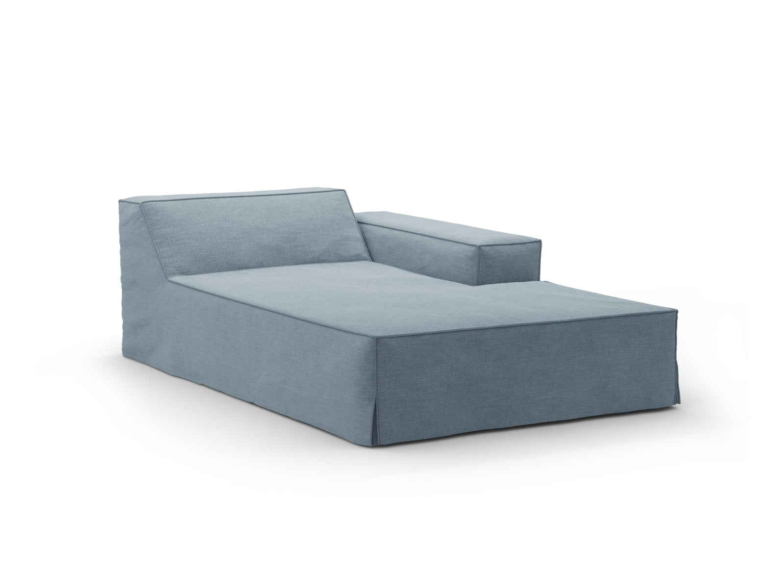 Jodie Modular Chaise Longue rechts 1 Sitzer in Muted Blue präsentiert im Onlineshop von KAQTU Design AG. Modulares Sofa ist von Micadoni