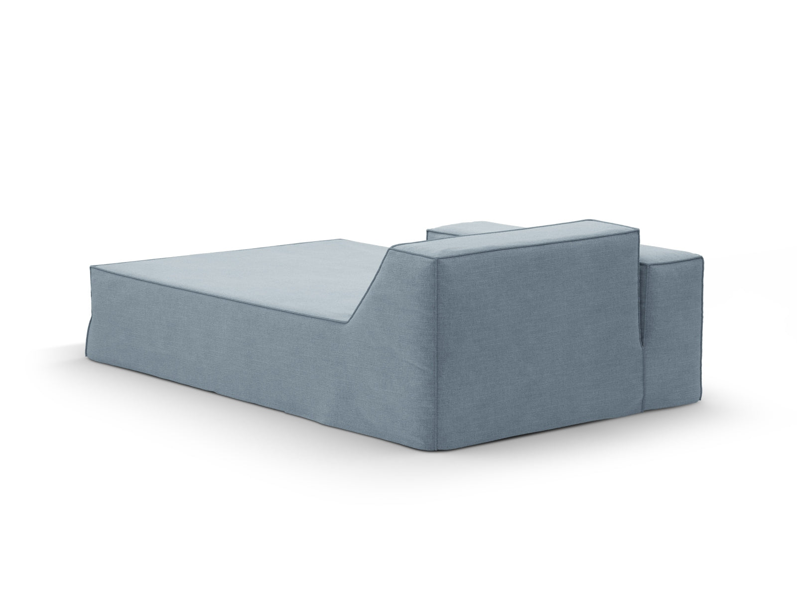Jodie Modular Chaise Longue rechts 1 Sitzer mit abnehmbaren Bezug in Muted Blue-LINS präsentiert im Onlineshop von KAQTU Design AG. Modulares Sofa ist von Micadoni