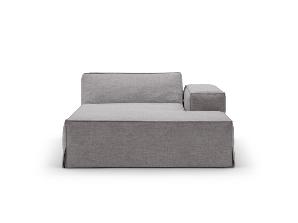 Jodie Modular Chaise Longue rechts 1 Sitzer mit abnehmbaren Bezug in Warm grey-LINS präsentiert im Onlineshop von KAQTU Design AG. Modulares Sofa ist von Micadoni