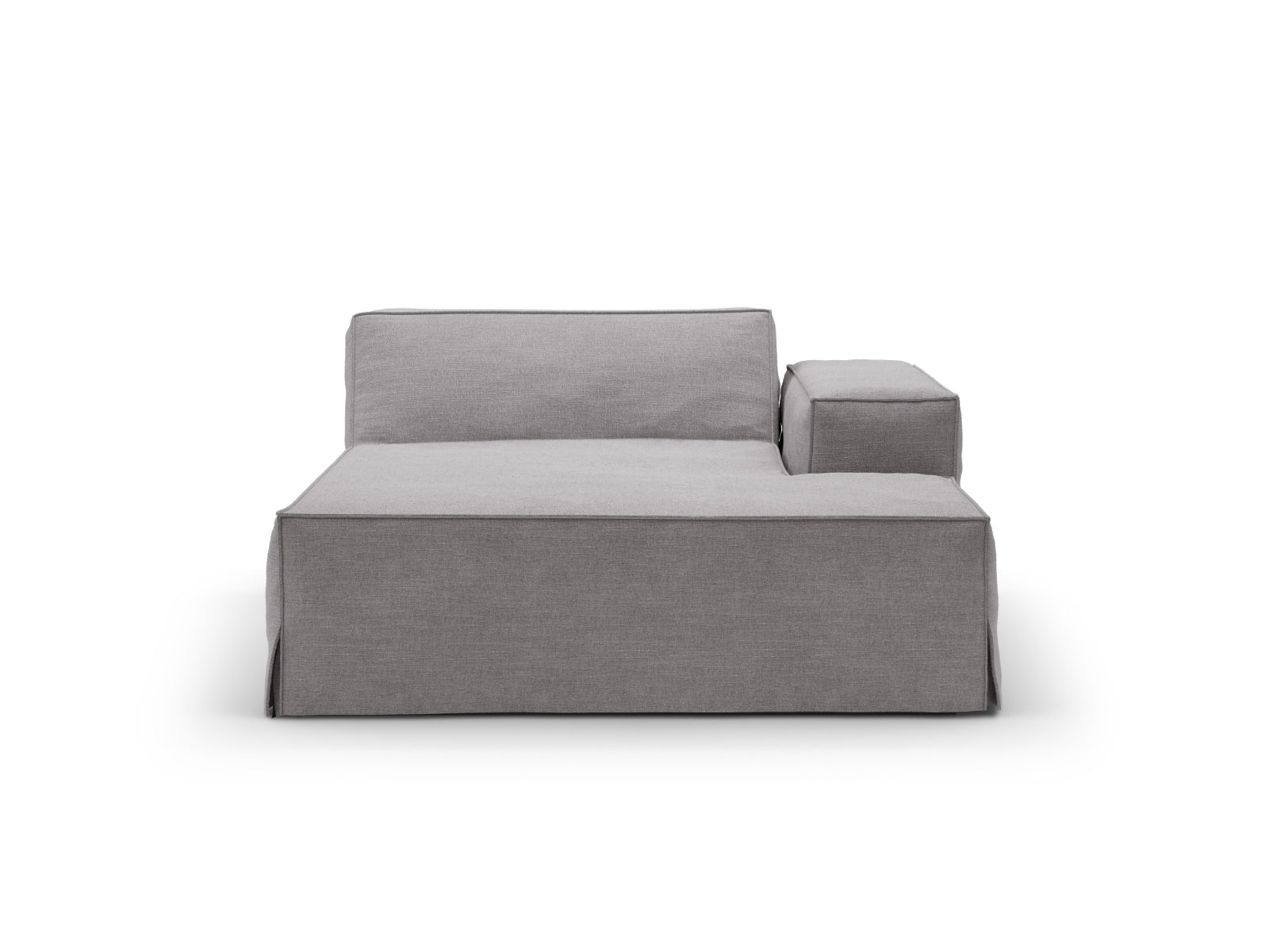 Jodie Modular Chaise Longue rechts 1 Sitzer in Warm grey präsentiert im Onlineshop von KAQTU Design AG. Modulares Sofa ist von Micadoni