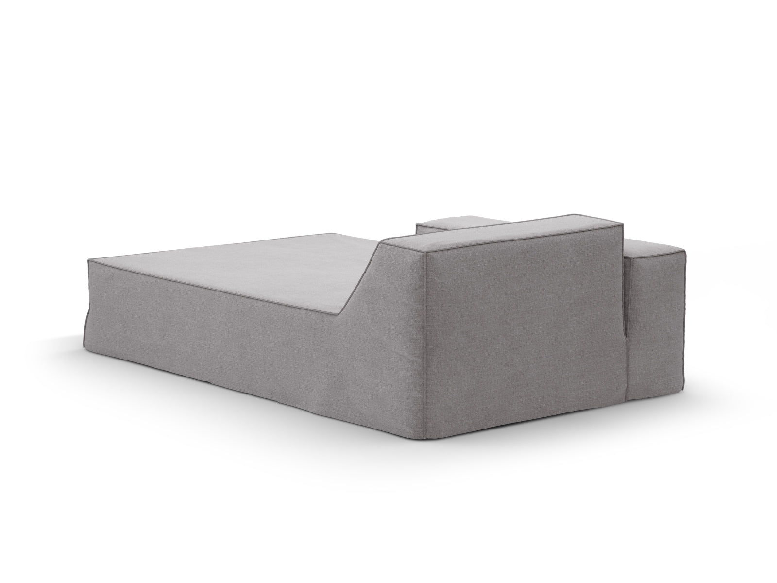 Jodie Modular Chaise Longue rechts 1 Sitzer mit abnehmbaren Bezug in Warm grey-LINS präsentiert im Onlineshop von KAQTU Design AG. Modulares Sofa ist von Micadoni