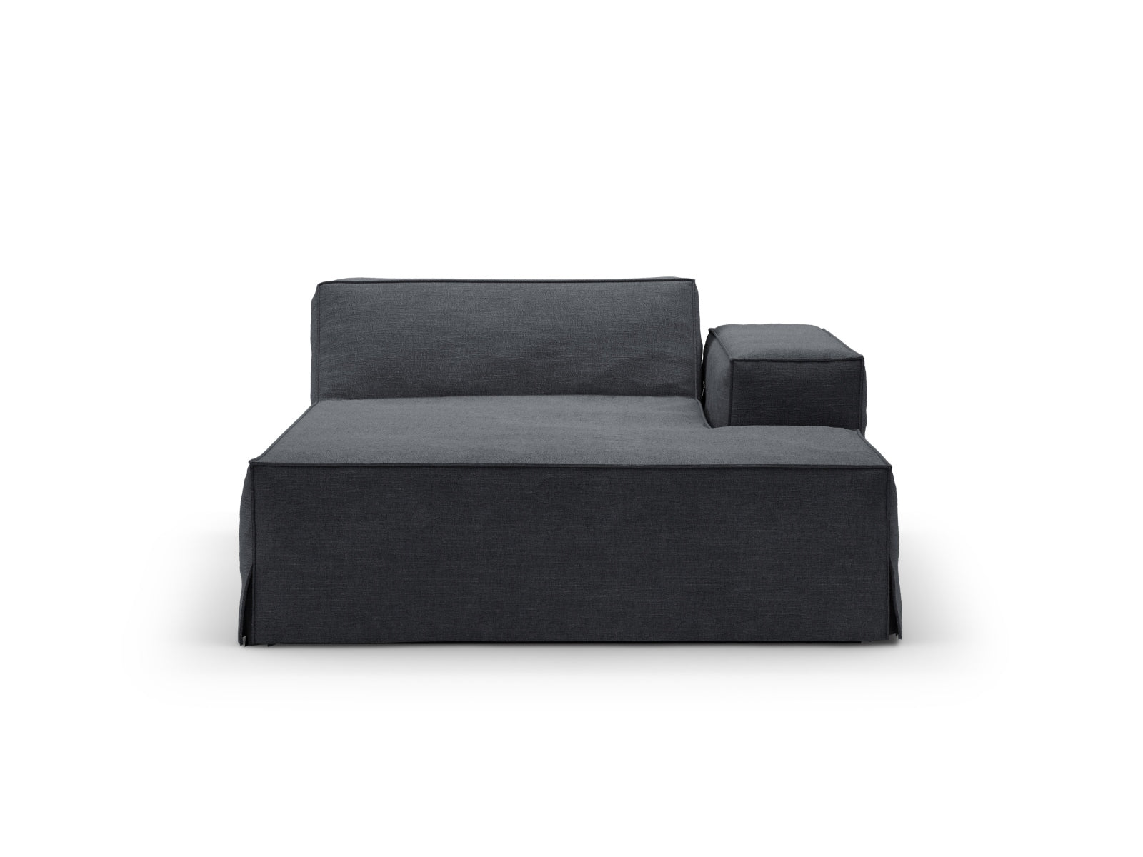 Jodie Modular Chaise Longue rechts 1 Sitzer mit abnehmbaren Bezug in Grey und Blue-LINS präsentiert im Onlineshop von KAQTU Design AG. Modulares Sofa ist von Micadoni