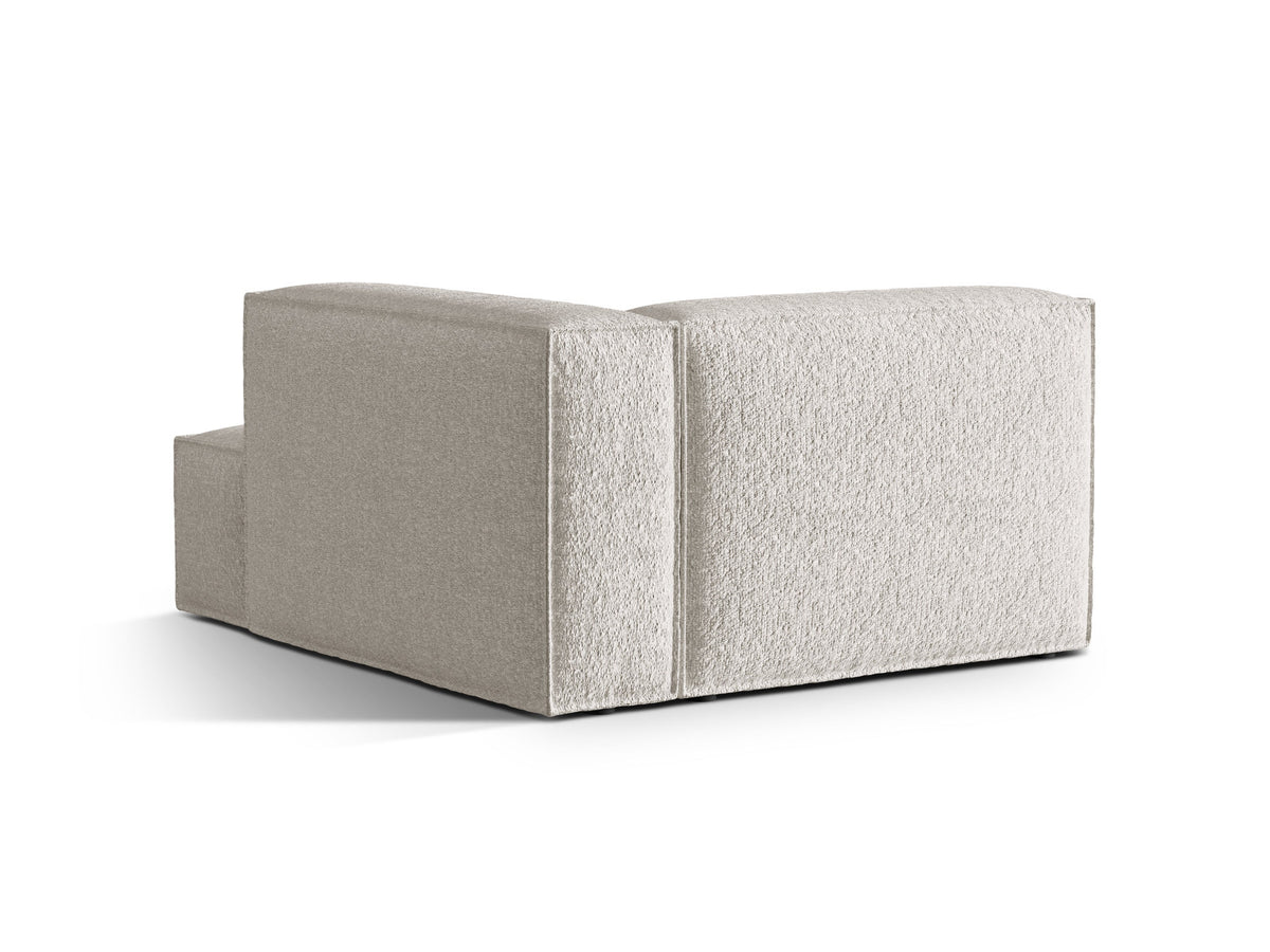 Nuria Boucle Chaise Longue rechts 1 Sitzer in Grey Beige Melange-Monet präsentiert im Onlineshop von KAQTU Design AG. Modulares Sofa ist von Micadoni