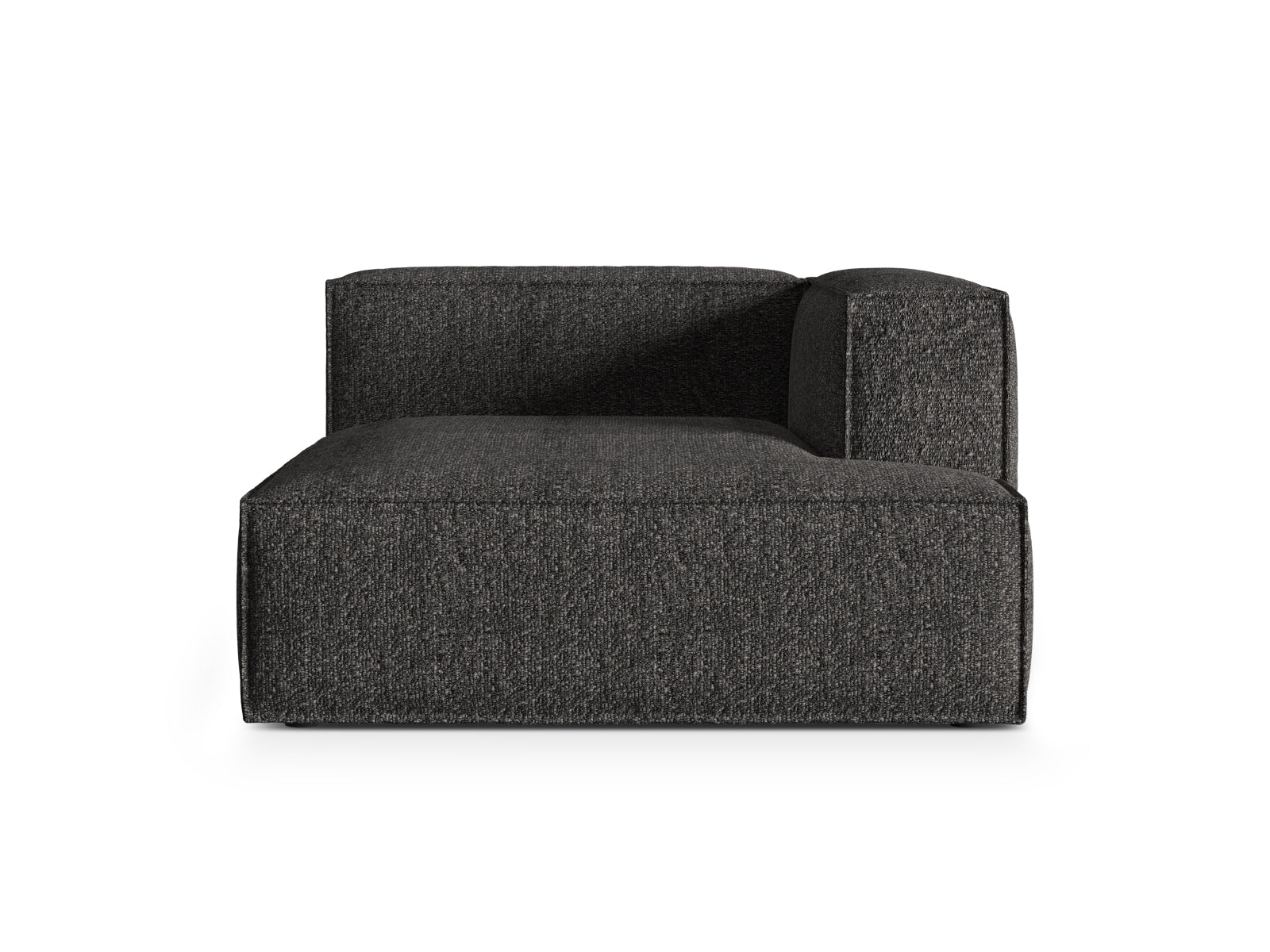 Nuria Boucle Chaise Longue rechts 1 Sitzer in Anthracite präsentiert im Onlineshop von KAQTU Design AG. Modulares Sofa ist von Micadoni