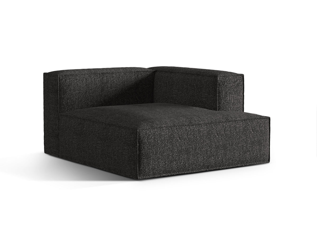 Nuria Boucle Chaise Longue rechts 1 Sitzer in Anthracite-Monet präsentiert im Onlineshop von KAQTU Design AG. Modulares Sofa ist von Micadoni