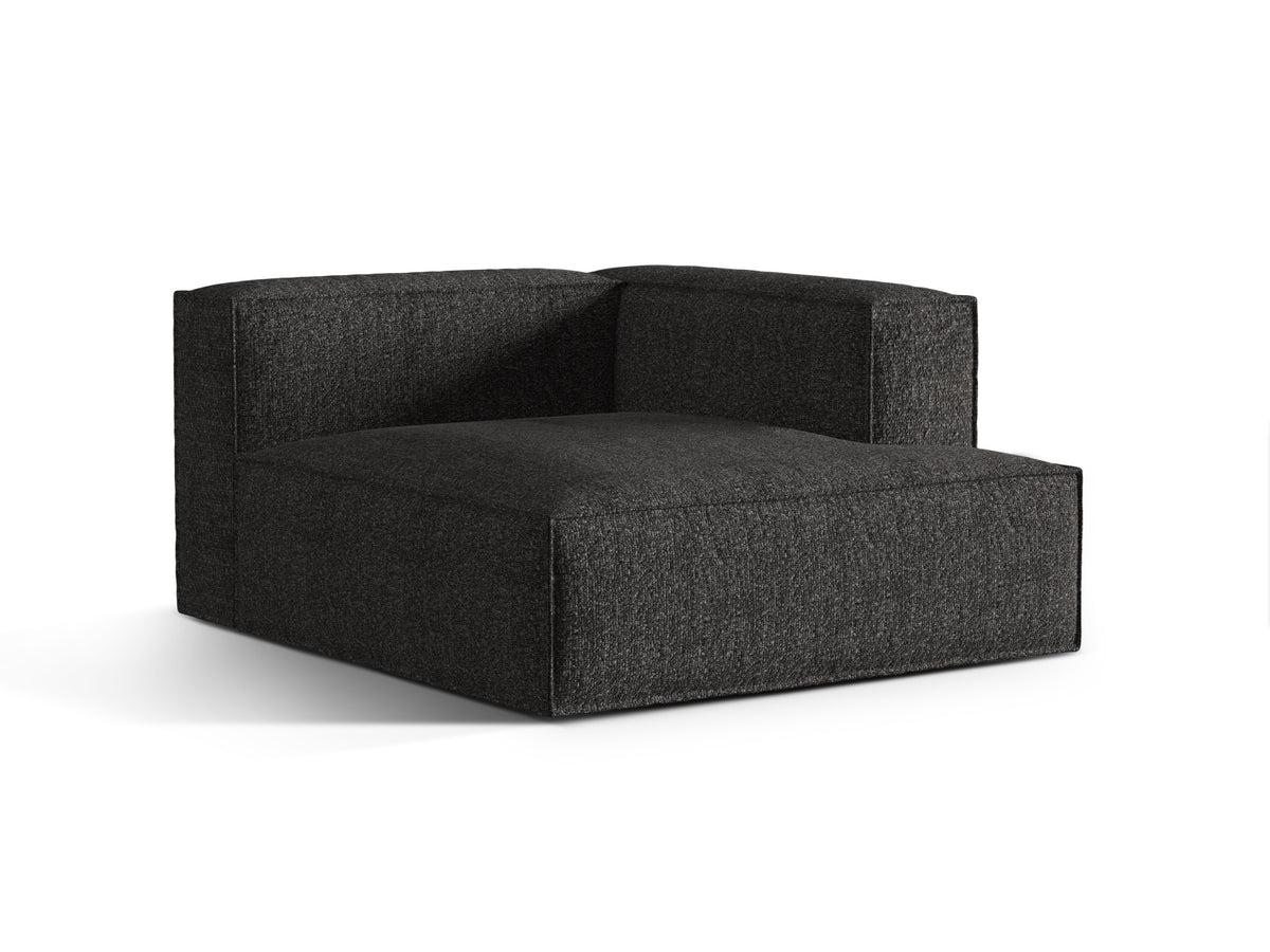 Nuria Boucle Chaise Longue rechts 1 Sitzer in Anthracite-Monet präsentiert im Onlineshop von KAQTU Design AG. Modulares Sofa ist von Micadoni