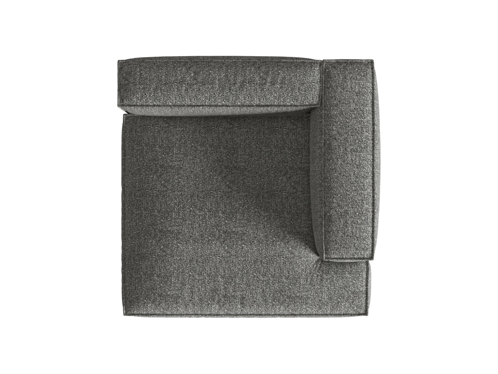 Elegante Nuria Boucle Chaise Longue in stilvollem Graphit, ideal für gemütliche Stunden und vielseitige Wohnkonzepte.