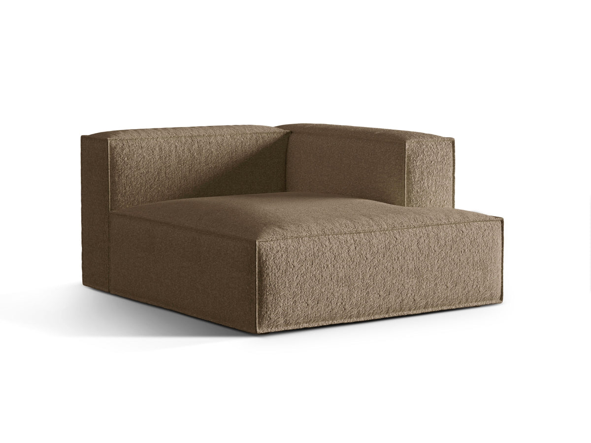 Nuria Boucle Chaise Longue rechts 1 Sitzer in Cappuccino-Monet präsentiert im Onlineshop von KAQTU Design AG. Modulares Sofa ist von Micadoni