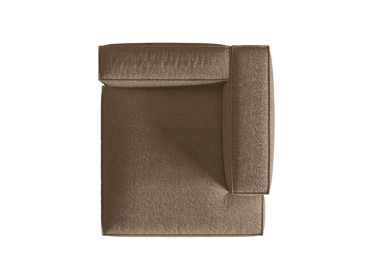 Nuria Boucle Chaise Longue rechts 1 Sitzer in Cappuccino-Monet präsentiert im Onlineshop von KAQTU Design AG. Modulares Sofa ist von Micadoni