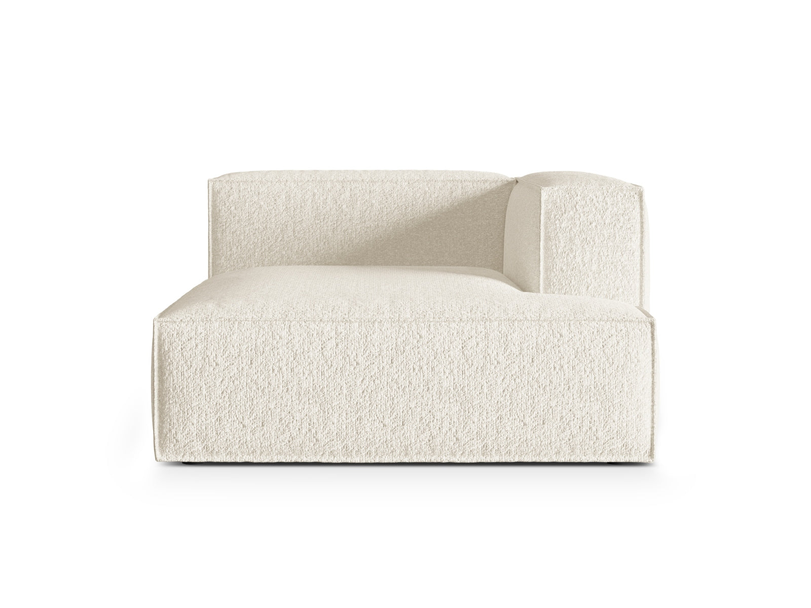 Erleben Sie die elegante Nuria Boucle Chaise Longue rechts von Micadoni – ein 1-Sitzer, der modernes Design und höchsten Komfort perfekt kombiniert.