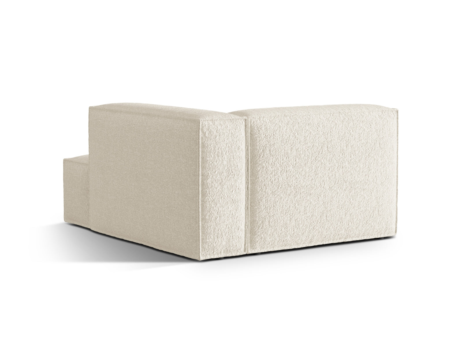 Moderne Nuria Boucle Chaise Longue in Ivory-Monet, perfekt für entspannte Momente und stilvolle Akzente in jedem Raum.