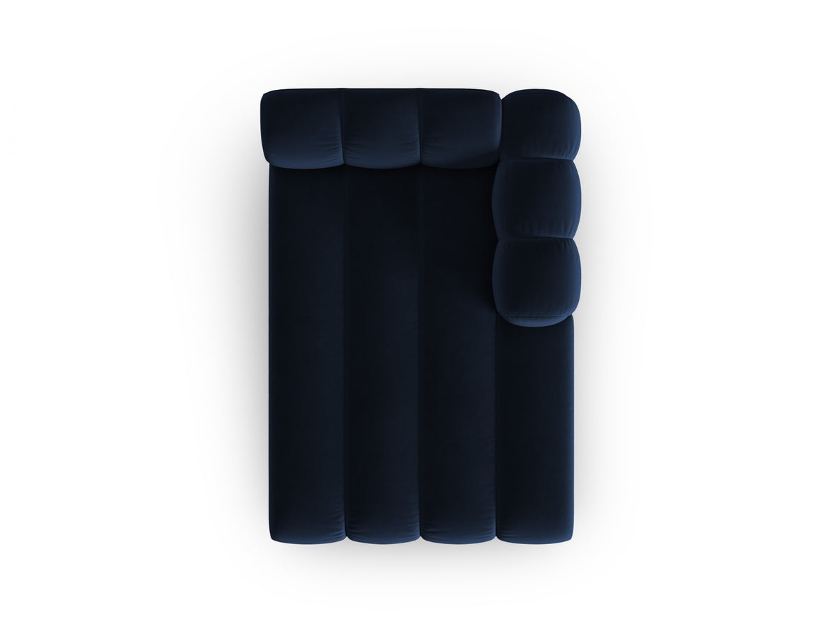 Lupine Velour Sofa Chaise Lounge rechts 2 Sitzer in Royal Blue-Salvador präsentiert im Onlineshop von KAQTU Design AG. L-Sofa rechts ist von Micadoni
