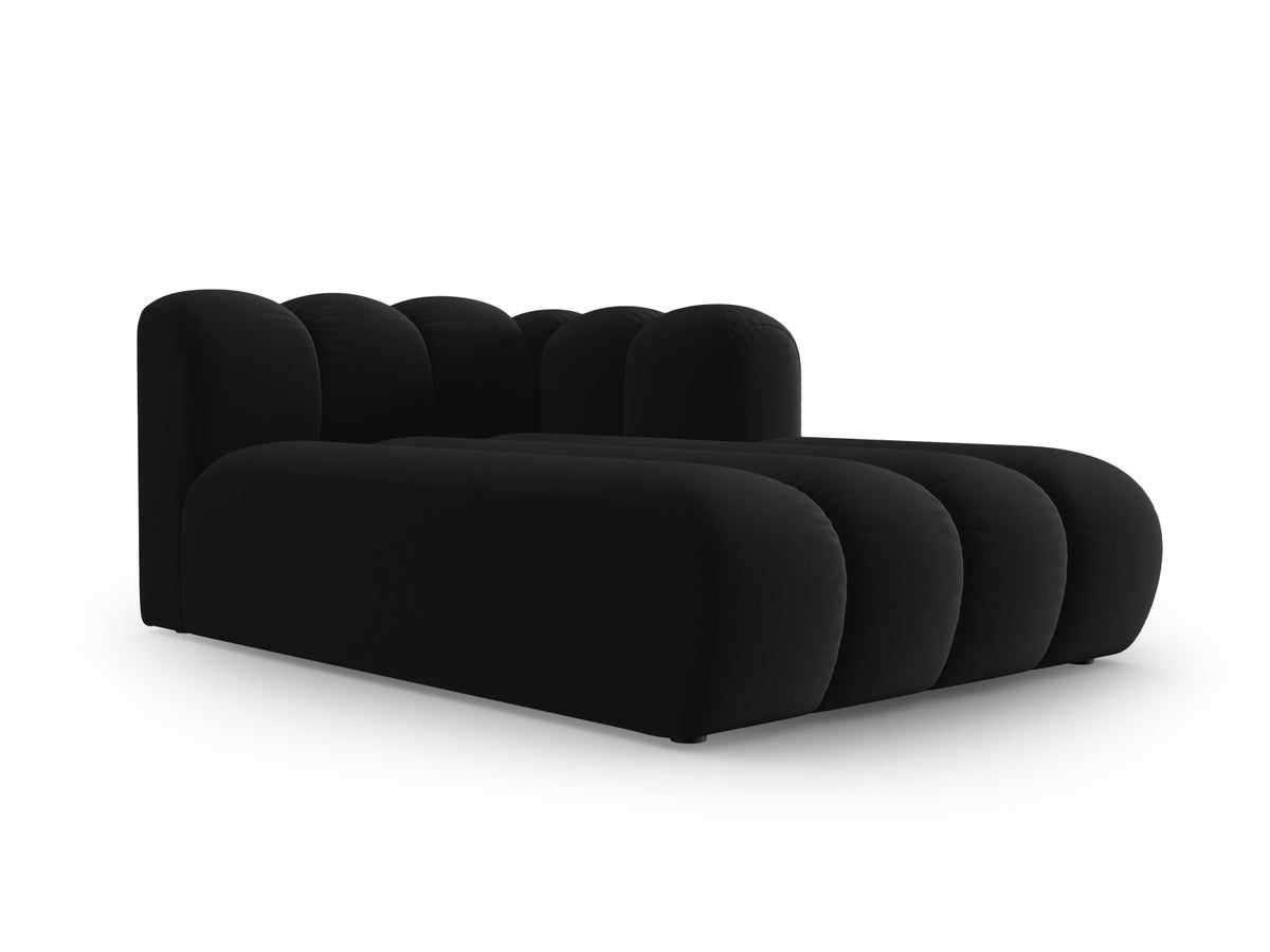 Lupine Velour Sofa Chaise Lounge rechts 2 Sitzer in Black-Salvador präsentiert im Onlineshop von KAQTU Design AG. L-Sofa rechts ist von Micadoni