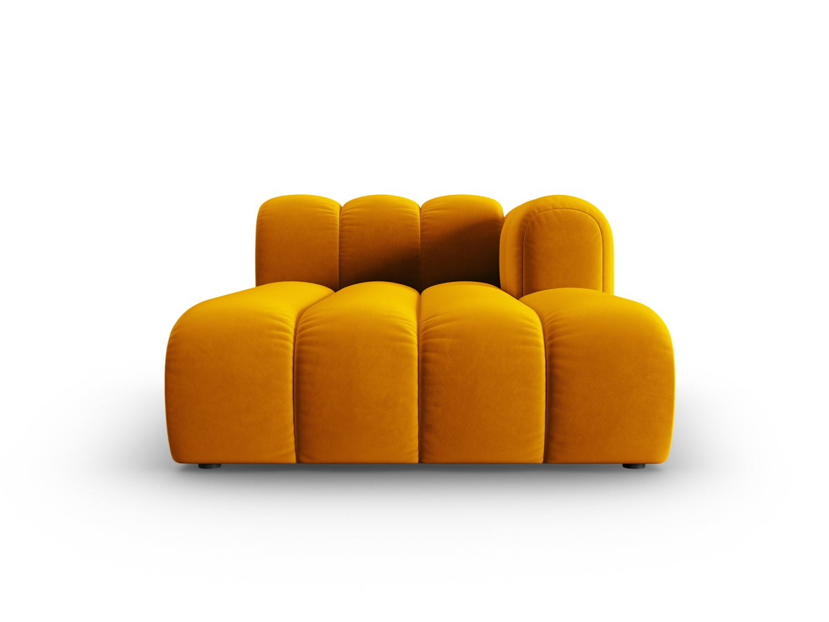 Lupine Velour Sofa Chaise Lounge rechts 2 Sitzer in Yellow-Salvador präsentiert im Onlineshop von KAQTU Design AG. L-Sofa rechts ist von Micadoni