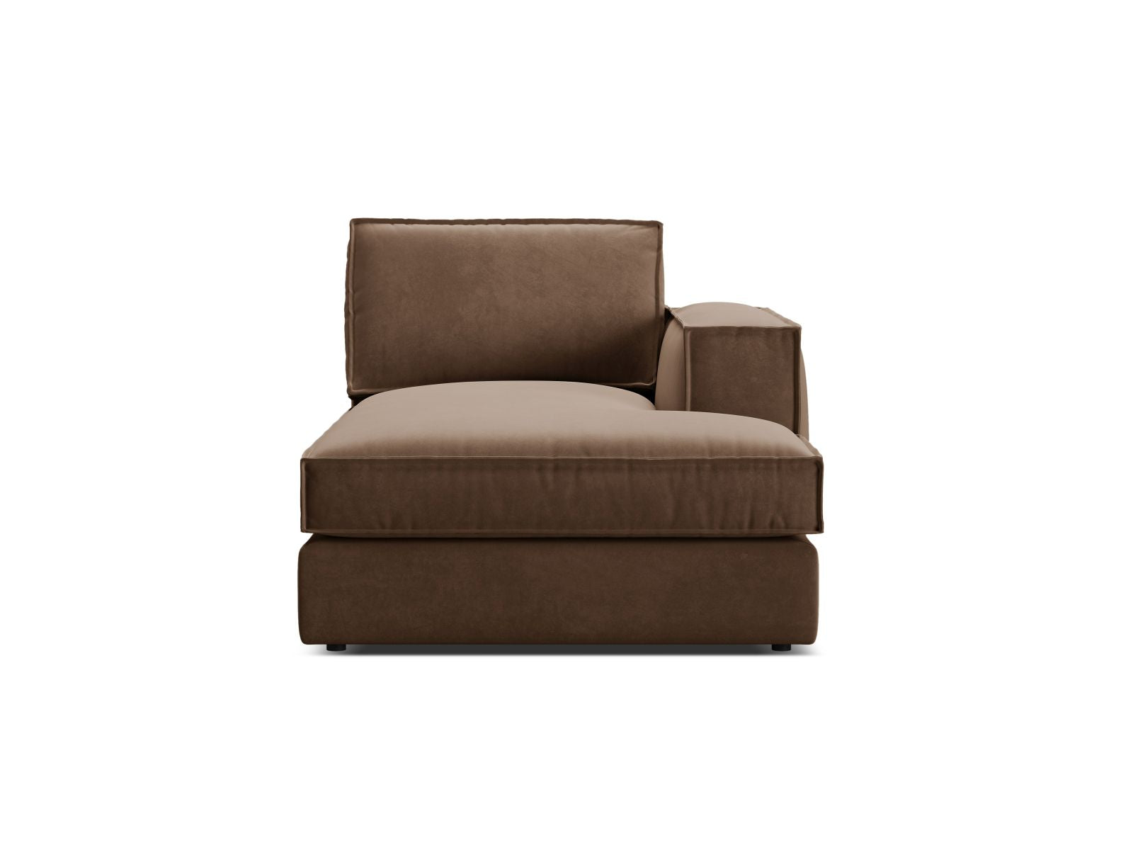 1-Sitzer Chaise Longue rechts Pola in Chocolate-Salvador präsentiert im Onlineshop von KAQTU Design AG. Modulares Sofa ist von Micadoni