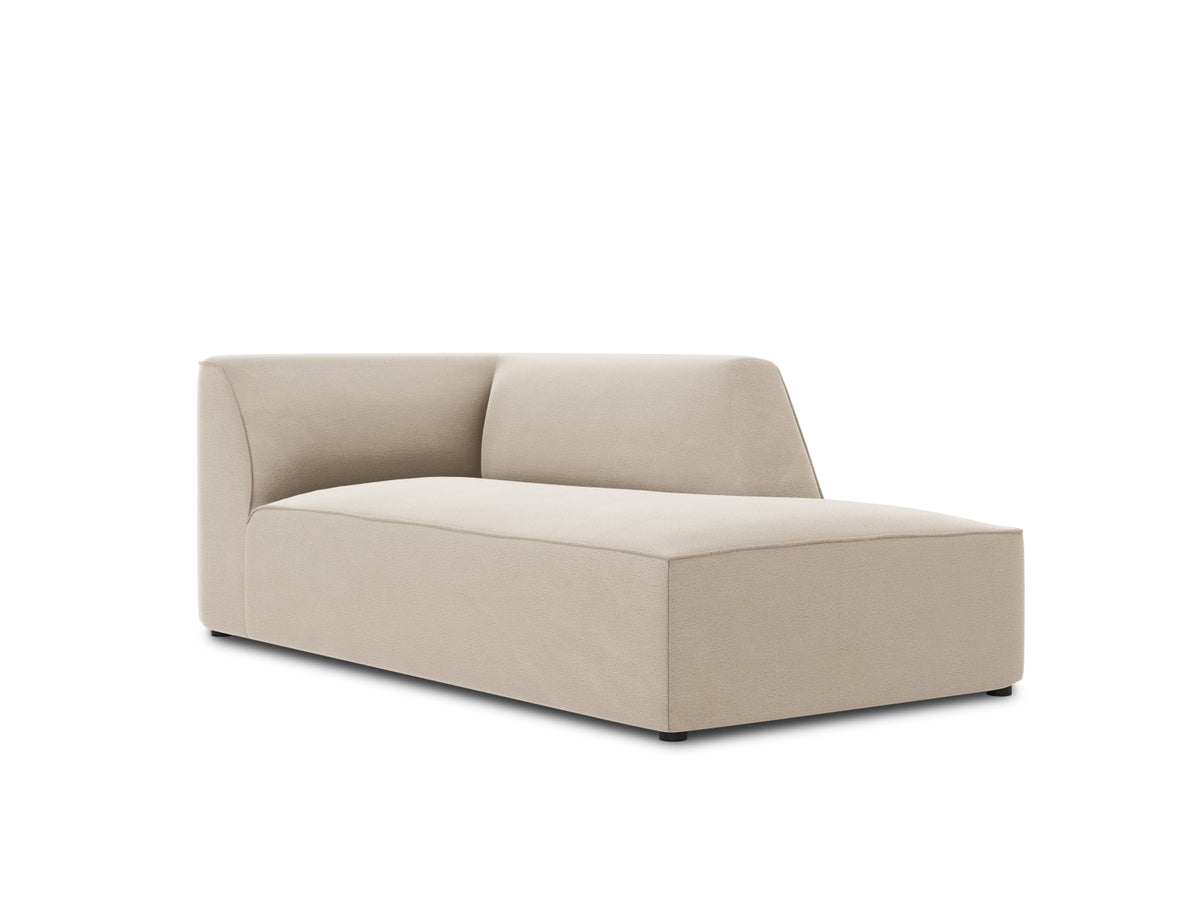 Ruby Velour Sofa Chaise Lounge rechts 1 Sitz in Beige-Salvador präsentiert im Onlineshop von KAQTU Design AG. L-Sofa rechts ist von Micadoni