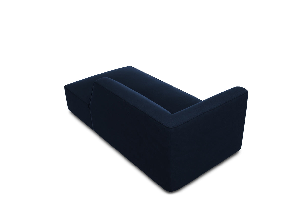 Ruby Velour Sofa Chaise Lounge rechts 1 Sitz in Royal Blue-Salvador präsentiert im Onlineshop von KAQTU Design AG. L-Sofa rechts ist von Micadoni