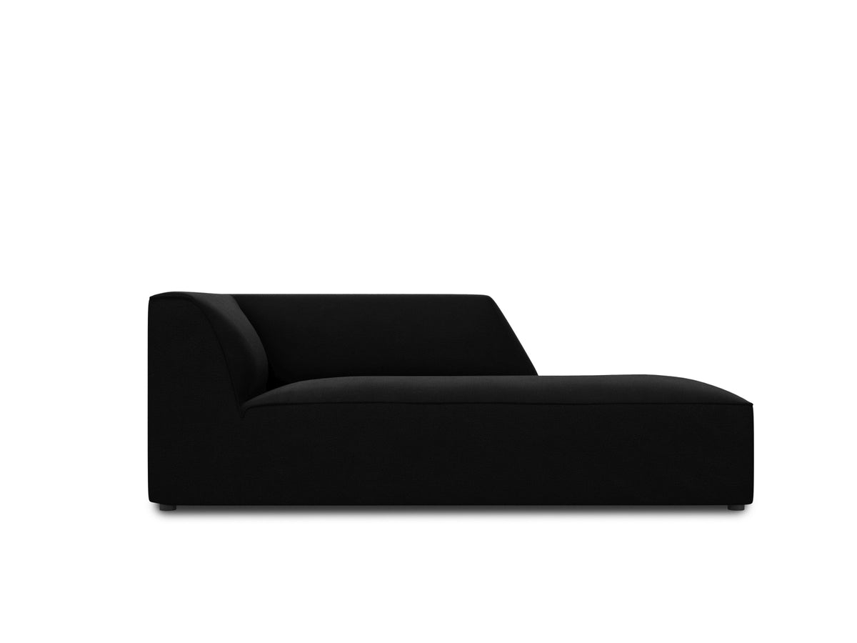 Ruby Velour Sofa Chaise Lounge rechts 1 Sitz in Black-Salvador präsentiert im Onlineshop von KAQTU Design AG. L-Sofa rechts ist von Micadoni