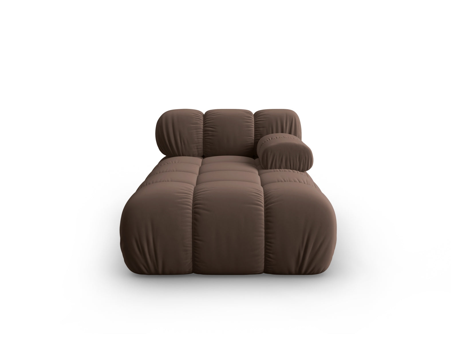 Bellis Velour Sofa Chaise Lounge rechts 1 Sitz 94cm in Dark Brown-Bluvel präsentiert im Onlineshop von KAQTU Design AG. L-Sofa rechts ist von Micadoni