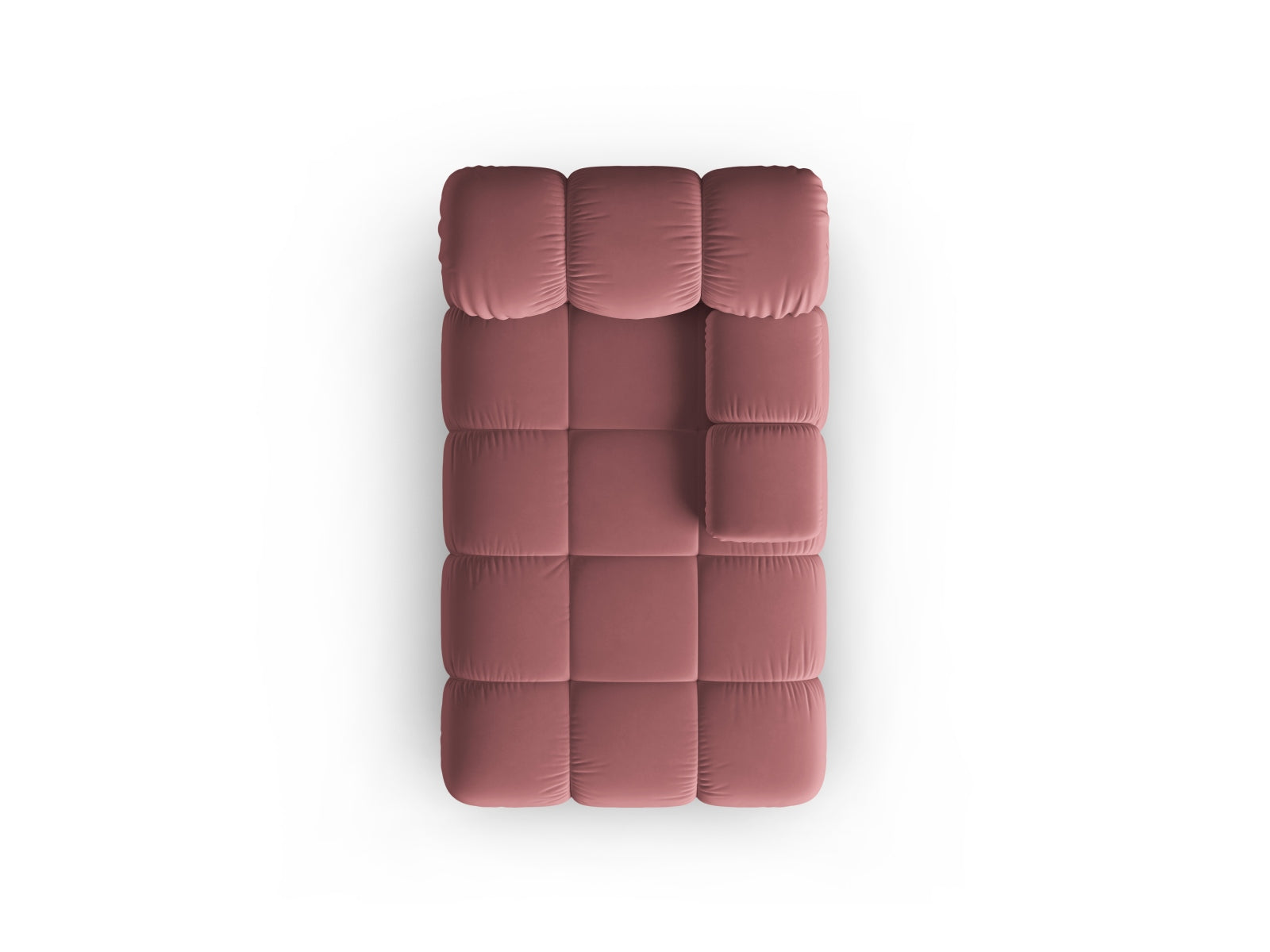 Elegantes Bellis Velour Sofa Chaise Lounge in zartem Pink-Bluvel, 1 Sitz, 94cm, ideal für stilvolle Wohnräume und entspannende Momente.