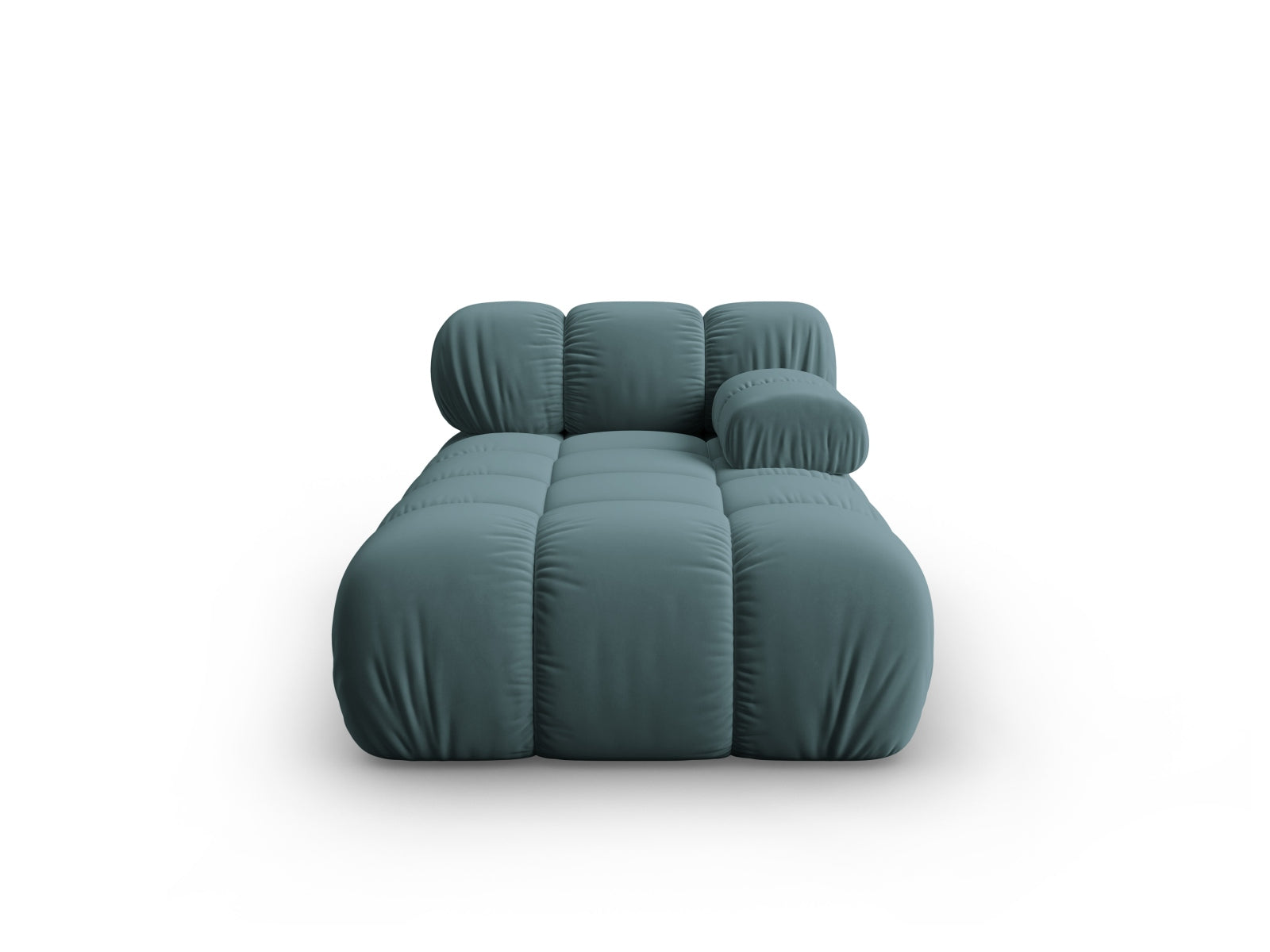 Bellis Velour Sofa Chaise Lounge rechts 1 Sitz 94cm in Turquoise-Bluvel präsentiert im Onlineshop von KAQTU Design AG. L-Sofa rechts ist von Micadoni