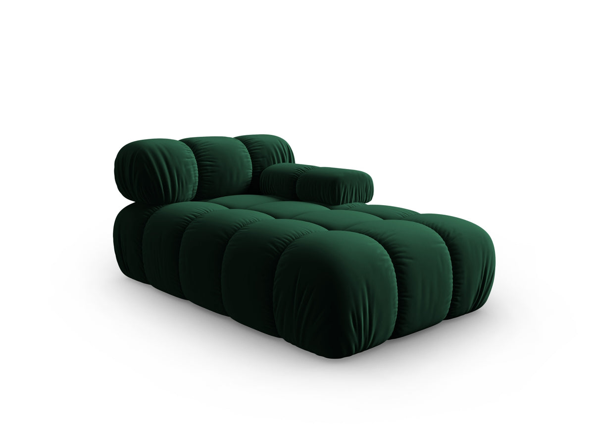 Bellis Velour Sofa Chaise Lounge rechts 1 Sitz 94cm in Bottle Green-Bluvel präsentiert im Onlineshop von KAQTU Design AG. Modulares Sofa ist von Micadoni