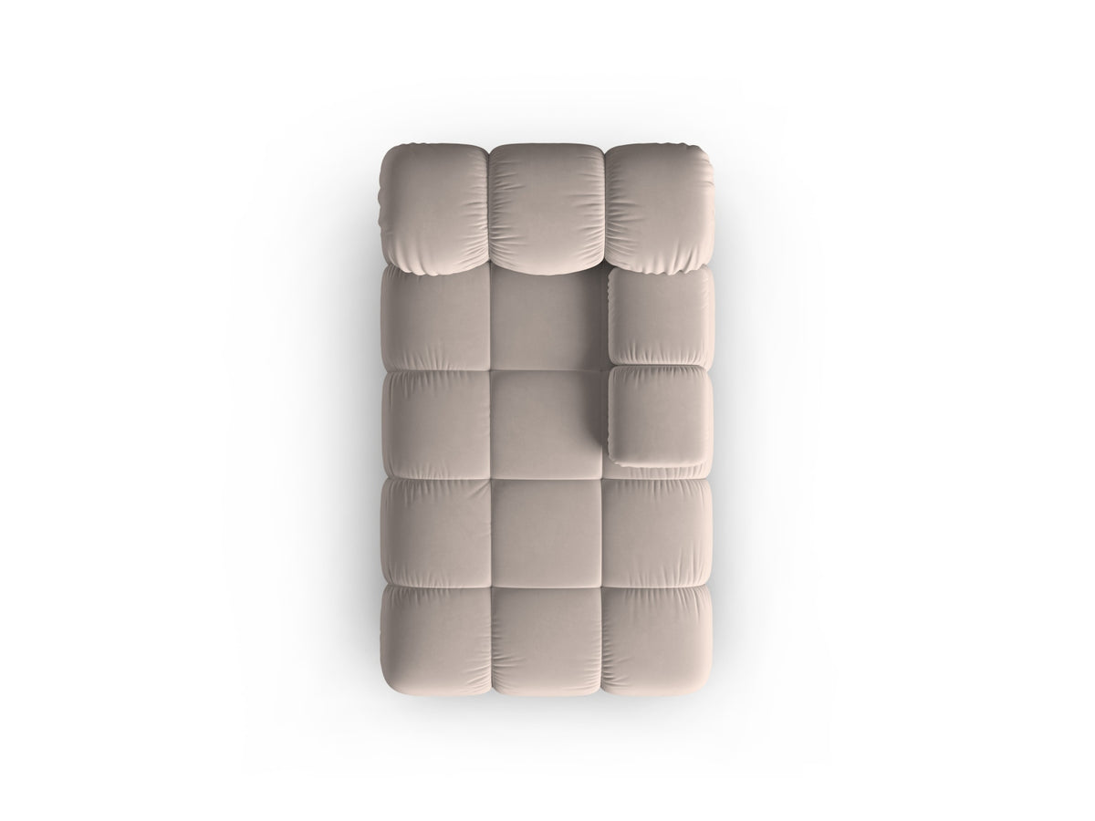 Bellis Velour Sofa Chaise Lounge rechts 1 Sitz 94cm in Cappuccino-Bluvel präsentiert im Onlineshop von KAQTU Design AG. Modulares Sofa ist von Micadoni