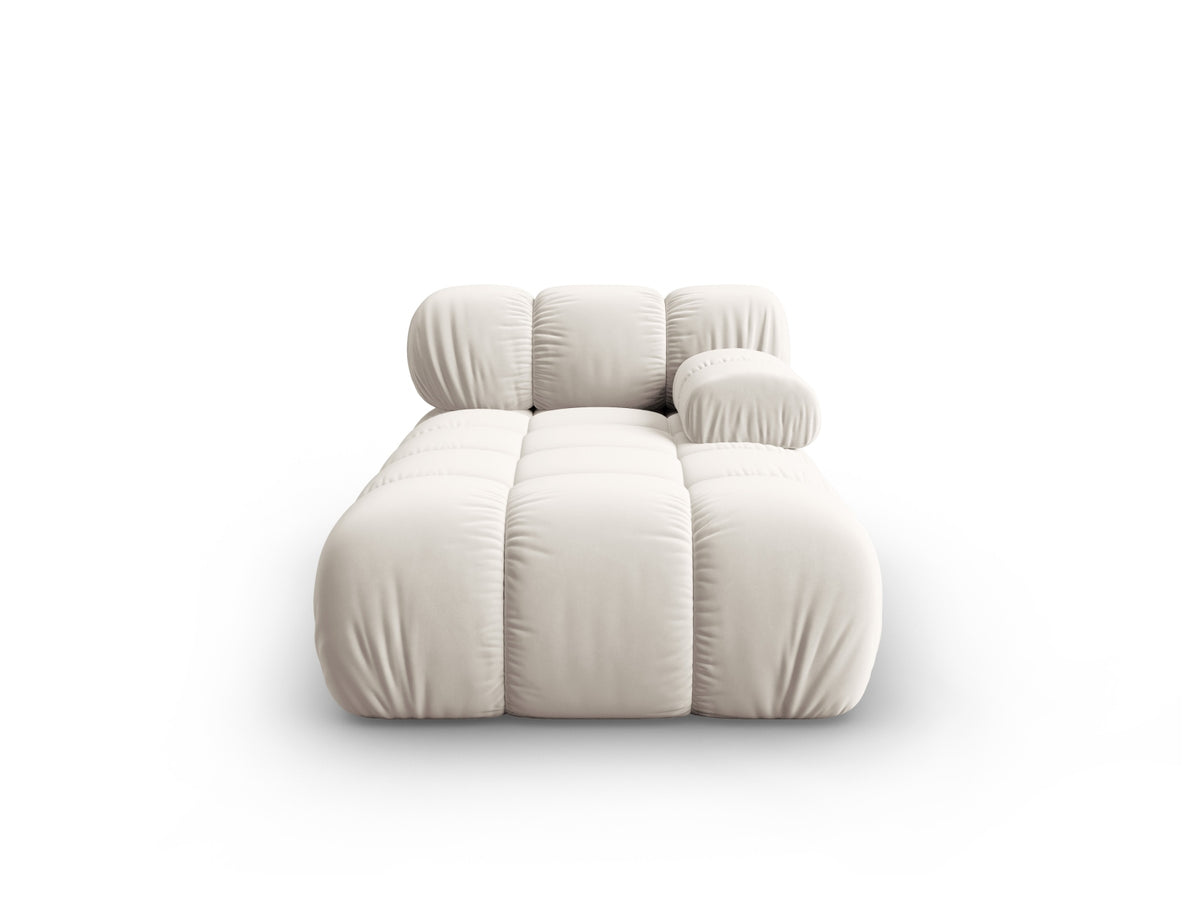 Bellis Velour Sofa Chaise Lounge rechts 1 Sitz 94cm in Dark Beige-Bluvel präsentiert im Onlineshop von KAQTU Design AG. Modulares Sofa ist von Micadoni