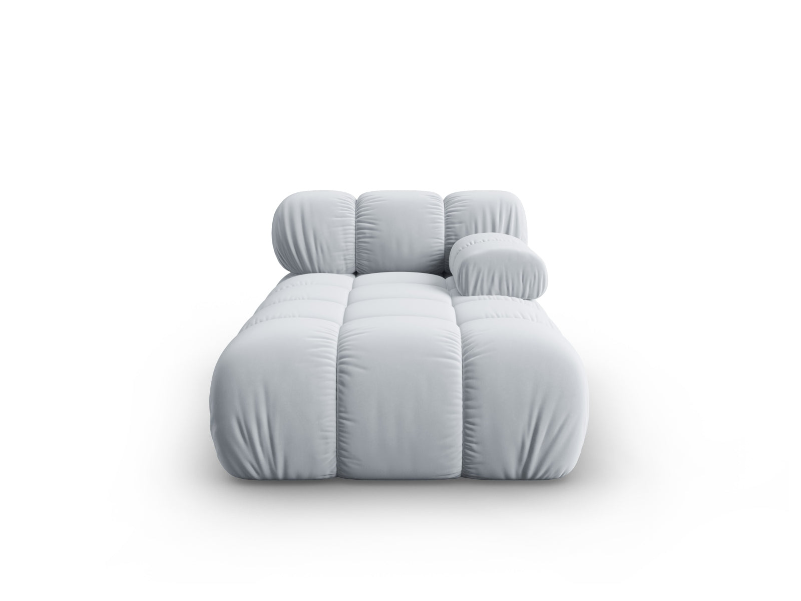 Bellis Velour Sofa Chaise Lounge rechts 1 Sitz 94cm in Light Blue-Bluvel präsentiert im Onlineshop von KAQTU Design AG. L-Sofa rechts ist von Micadoni