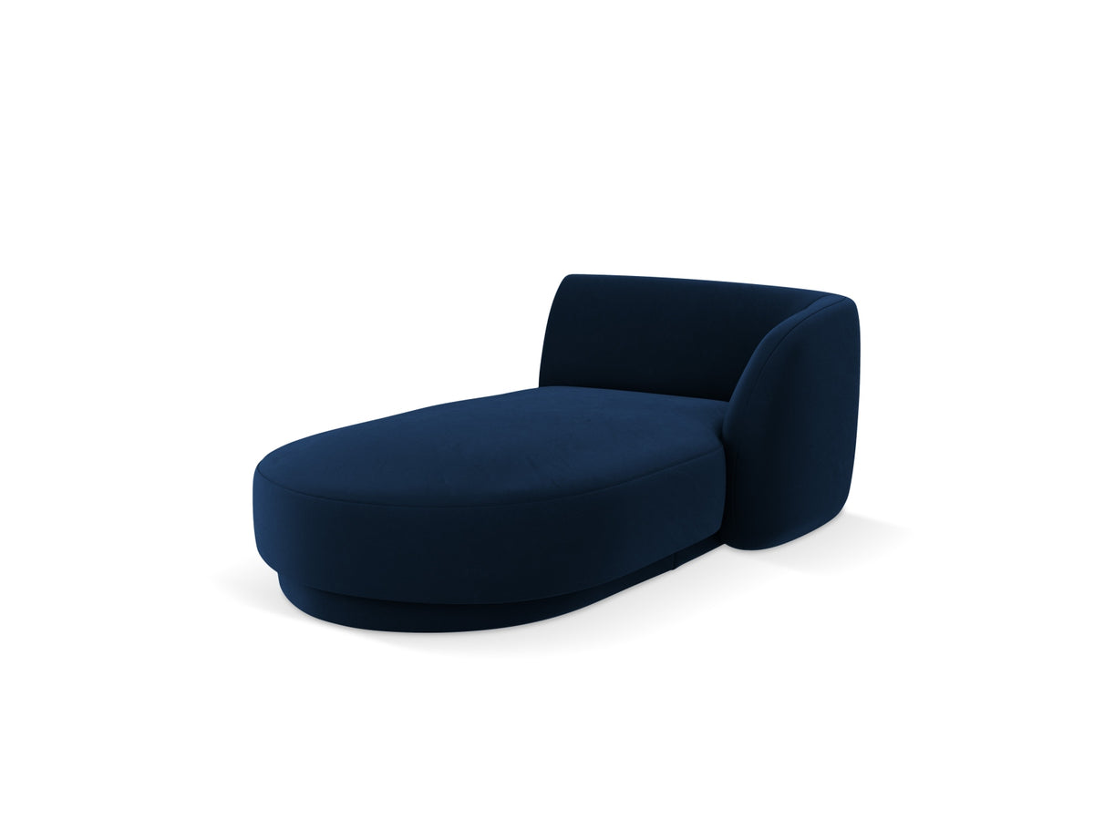 Miley Velour Sofa Chaise Lounge rechts 2 Sitzer in Royal Blue-Bluvel präsentiert im Onlineshop von KAQTU Design AG. L-Sofa rechts ist von Micadoni