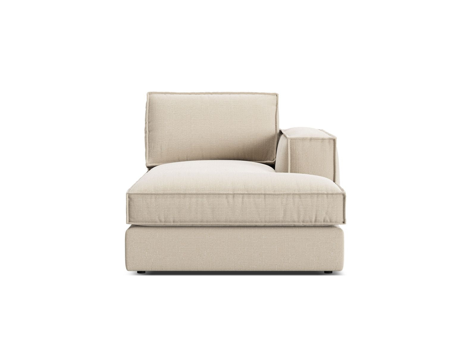 1-Sitzer Chaise Longue rechts Pola in Beige-Babel präsentiert im Onlineshop von KAQTU Design AG. Modulares Sofa ist von Micadoni