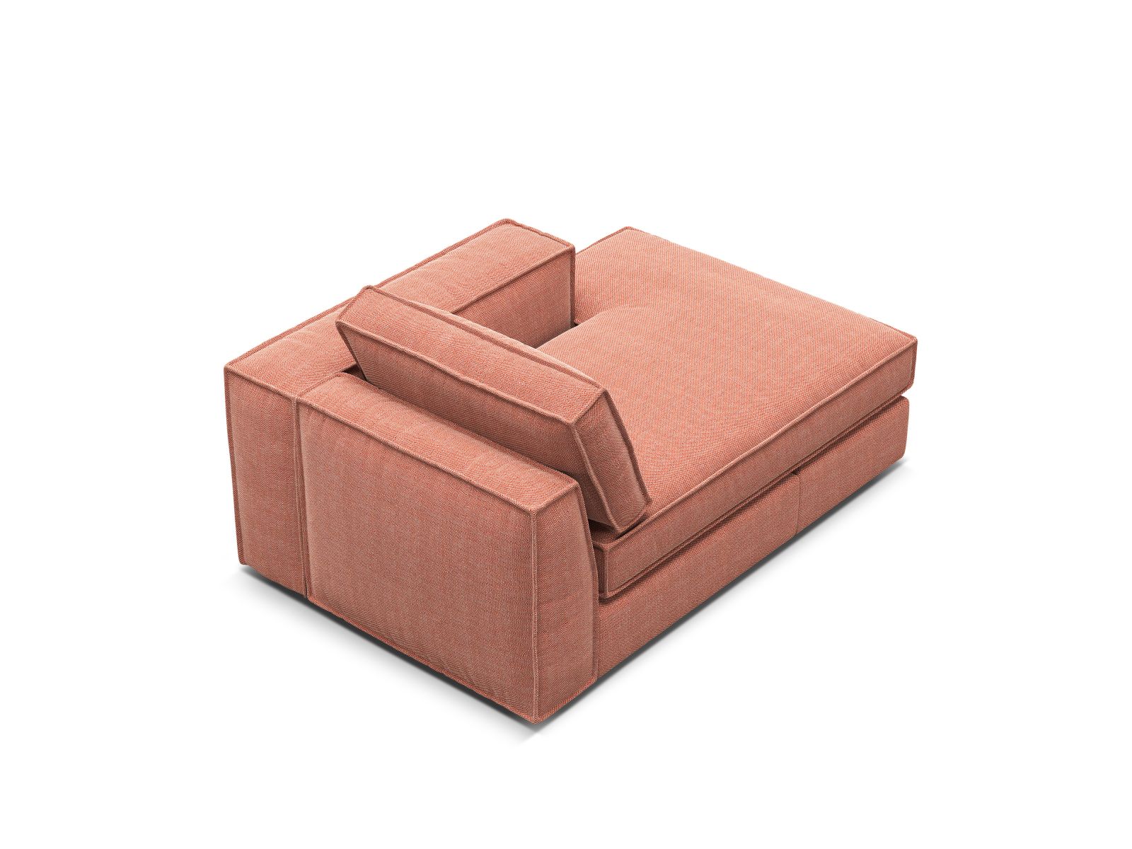 Elegante rechte Chaise Longue Pola von Micadoni, ideal für stilvolle Wohnräume, vereint Komfort und modernes Design.