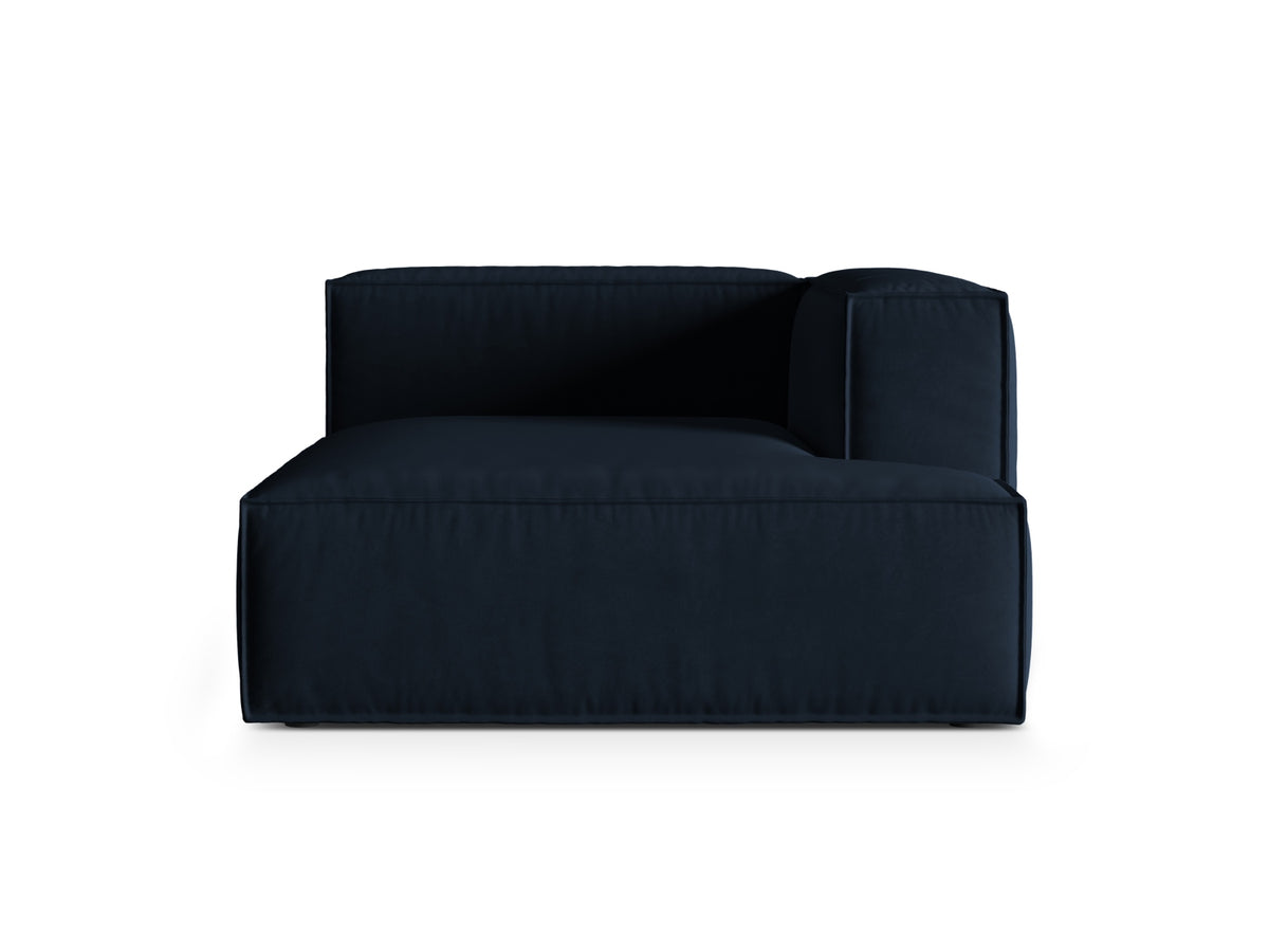 Nuria Velour Chaise Longue rechts 1 Sitzer in Dark Blue-Paris präsentiert im Onlineshop von KAQTU Design AG. Modulares Sofa ist von Micadoni