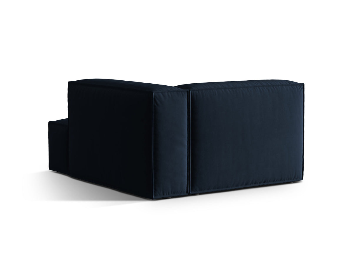 Nuria Velour Chaise Longue rechts 1 Sitzer in Dark Blue-Paris präsentiert im Onlineshop von KAQTU Design AG. Modulares Sofa ist von Micadoni
