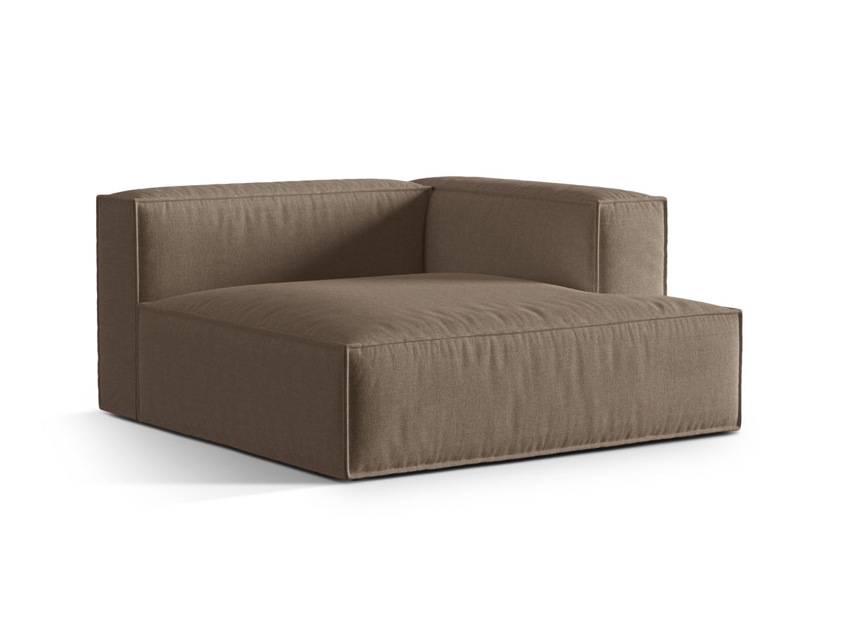 1-Sitzer Chaise Longue Rechts Nuria in Cappuccino-Liberty präsentiert im Onlineshop von KAQTU Design AG. Modulares Sofa ist von Micadoni