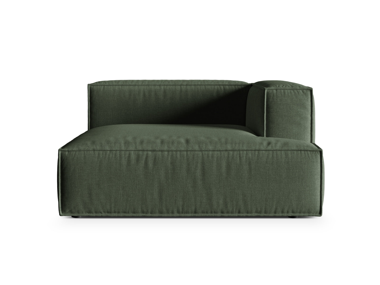 1-Sitzer Chaise Longue Rechts Nuria in Moss Green-Liberty präsentiert im Onlineshop von KAQTU Design AG. Modulares Sofa ist von Micadoni