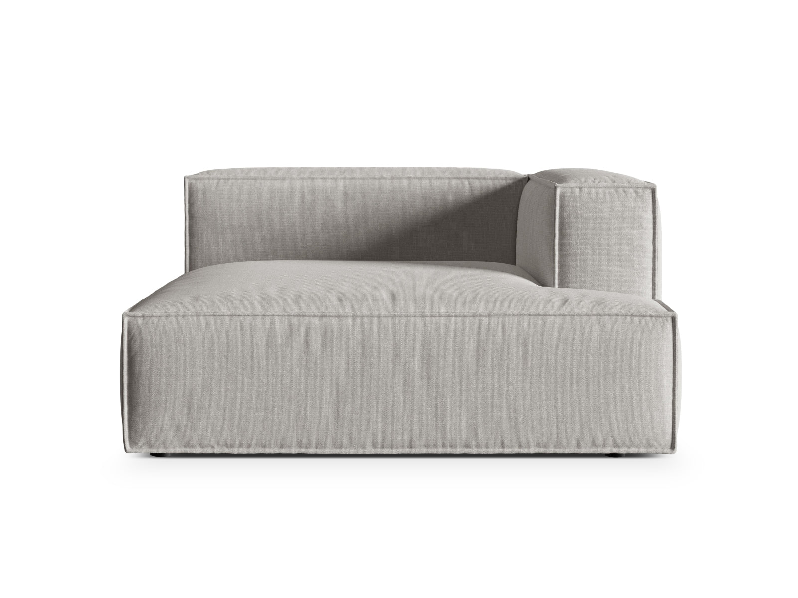 1-Sitzer Chaise Longue Rechts Nuria in Light Grey-Liberty präsentiert im Onlineshop von KAQTU Design AG. Modulares Sofa ist von Micadoni