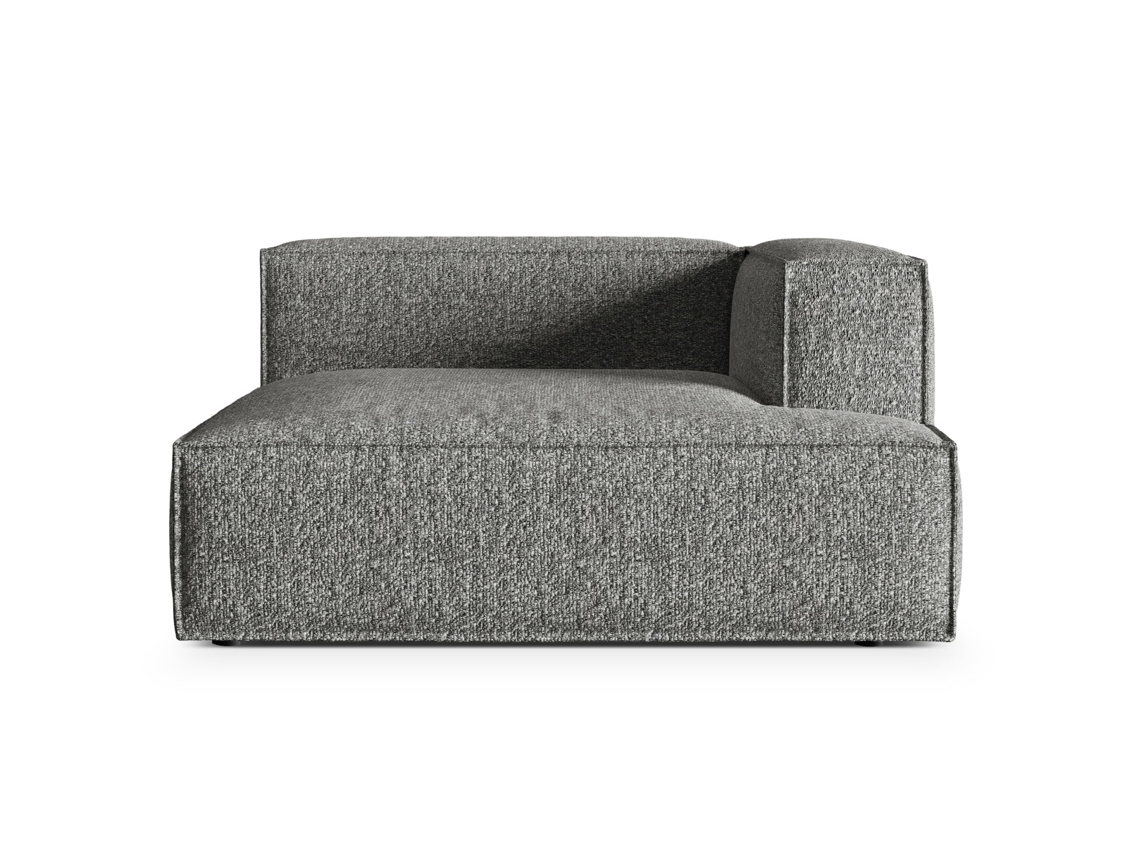 Nuria Boucle Chaise Longue rechts 1 Sitzer in Graphite präsentiert im Onlineshop von KAQTU Design AG. Modulares Sofa ist von Micadoni