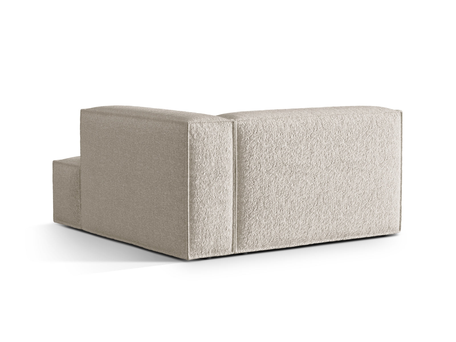 Elegante Nuria Boucle Chaise Longue von Micadoni, ein komfortabler 1-Sitzer, ideal für stilvolle Wohnräume und entspannende Momente.