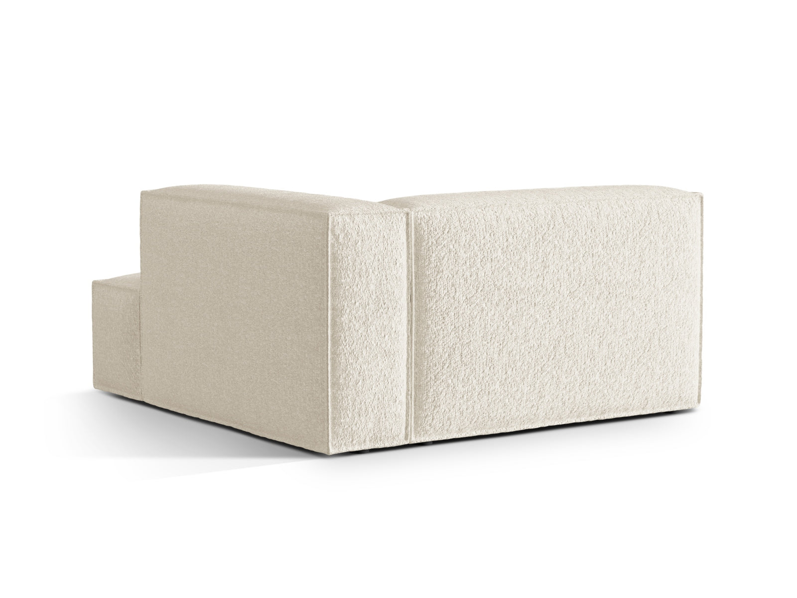 Elegante Nuria Boucle Chaise Longue in Ivory-Monet, ideal für stilvolle Entspannung und als Blickfang in Ihrem Zuhause.