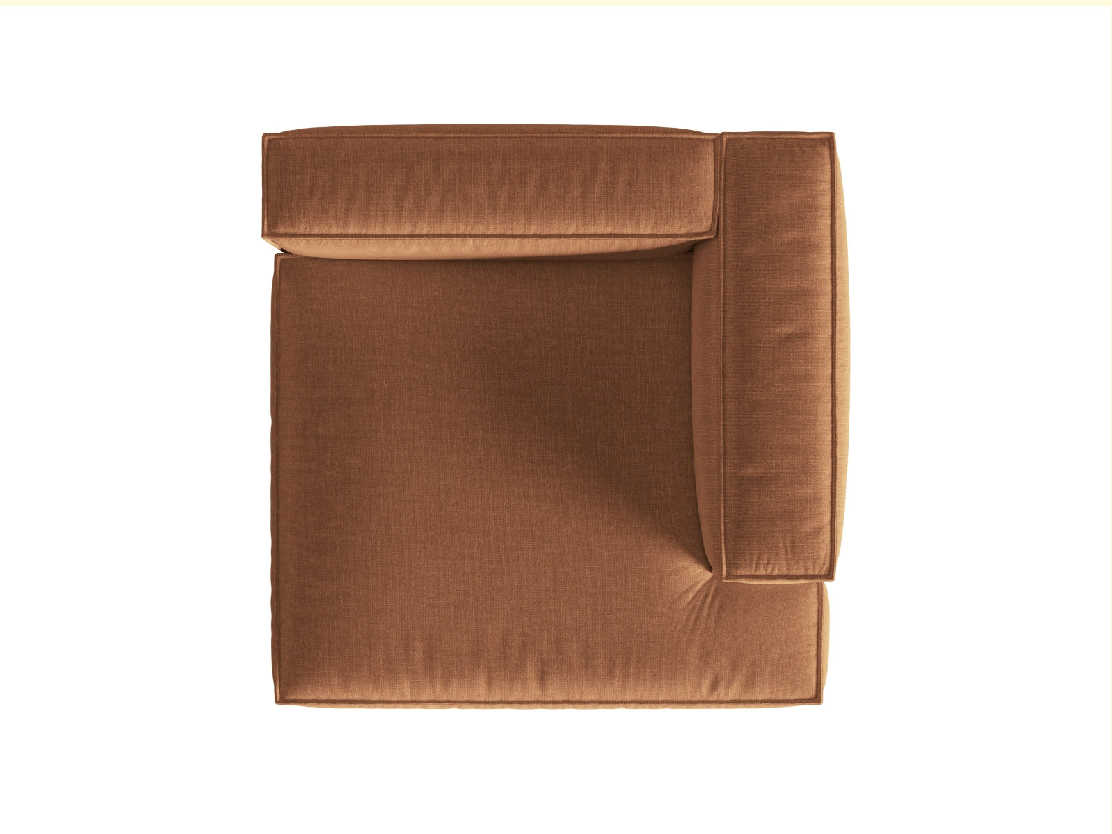 Moderne Nuria Velour Chaise Longue in warmem Honigton, ideal für gemütliche Leseecken und stilvolle Einrichtungsideen.