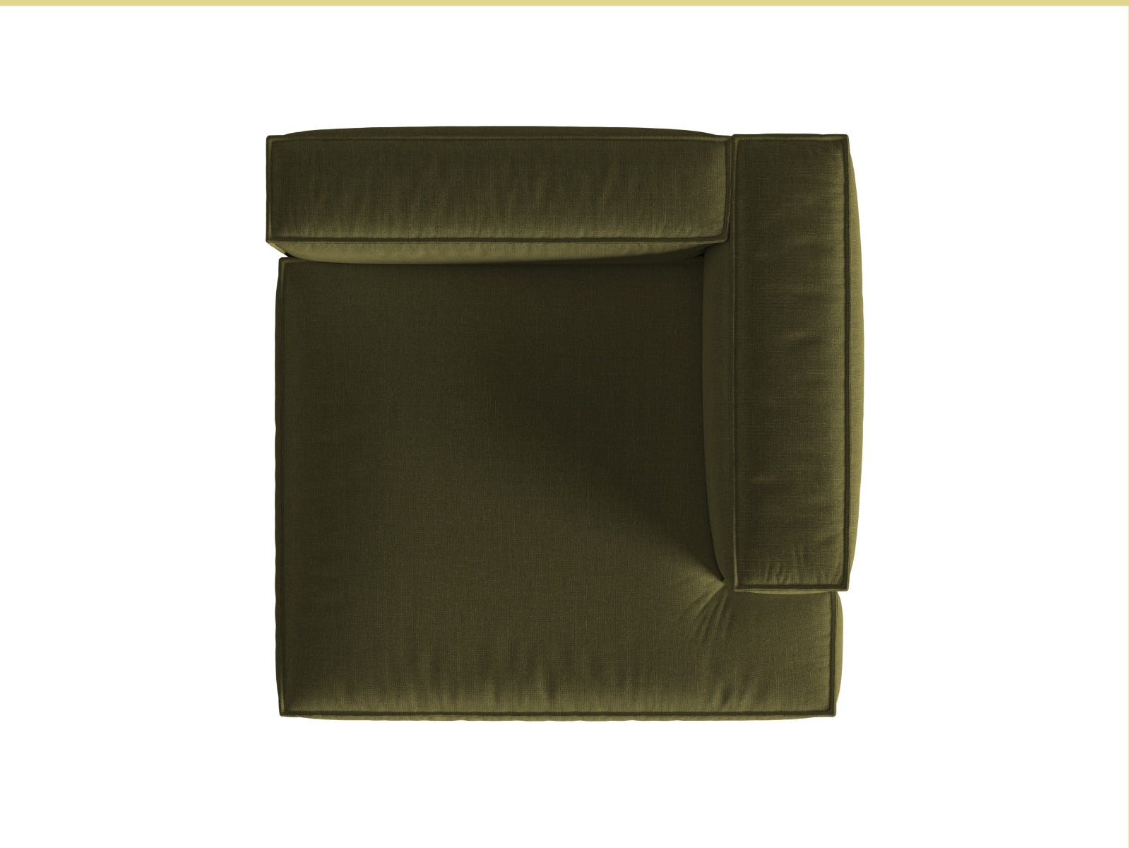 Nuria Velour Chaise Longue rechts 1 Sitzer in Moss Green Melange-Paris präsentiert im Onlineshop von KAQTU Design AG. Modulares Sofa ist von Micadoni