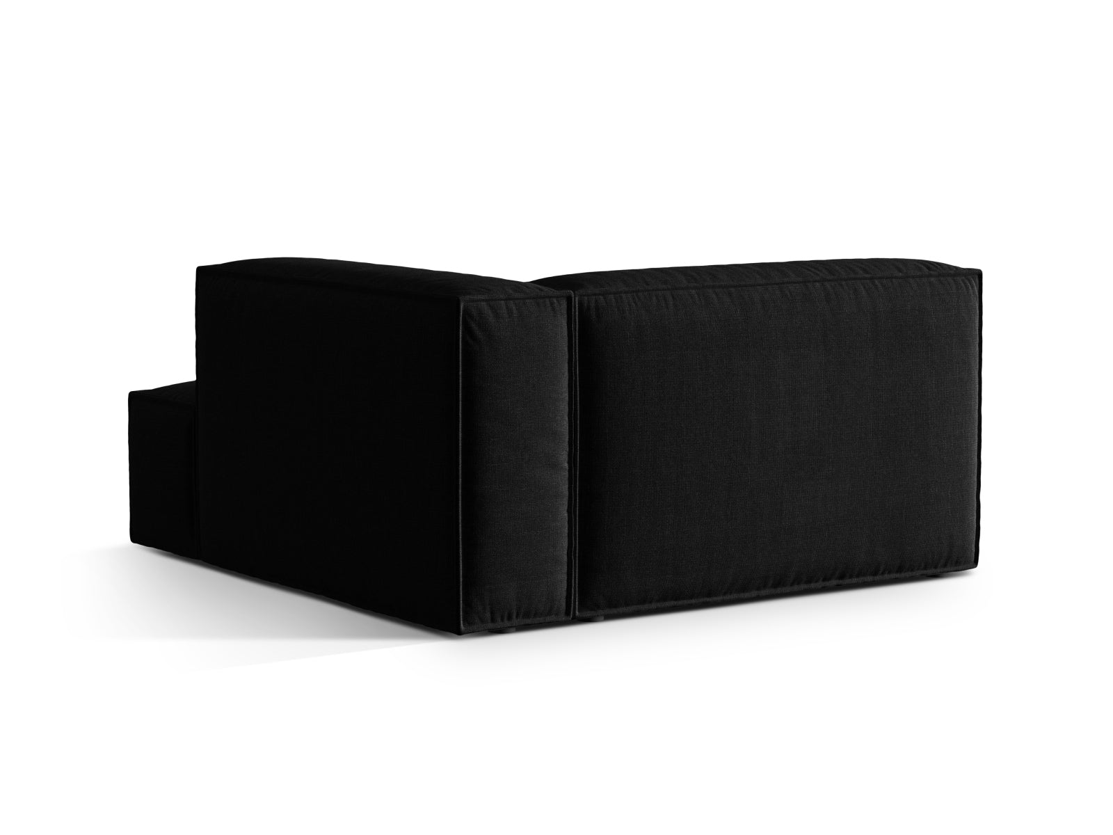Moderne rechte Nuria Velour Chaise Longue von Micadoni, ideal für gemütliche Ecken und geschmackvolle Einrichtung.