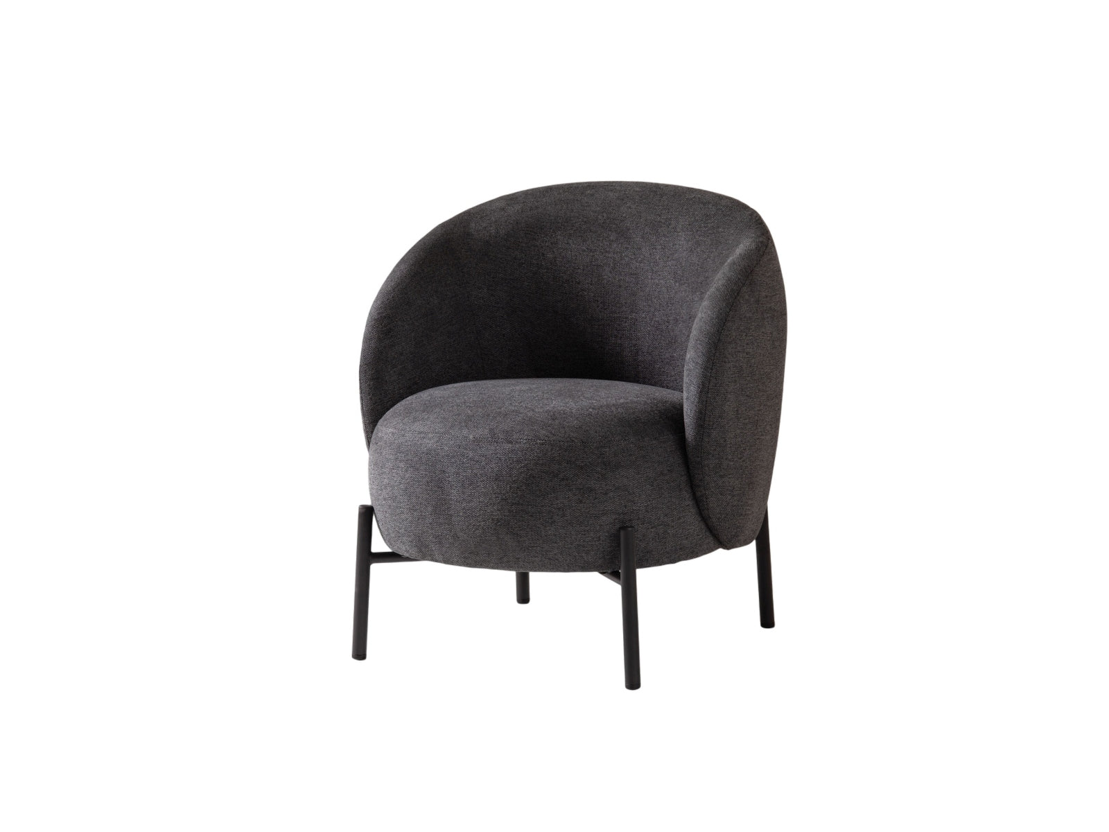 Eleganter 1-Sitzer Sessel Amaltea in Dunkelgrau, ideal für stilvolle Wohnräume, von Micadoni, präsentiert von KAQTU Design AG.