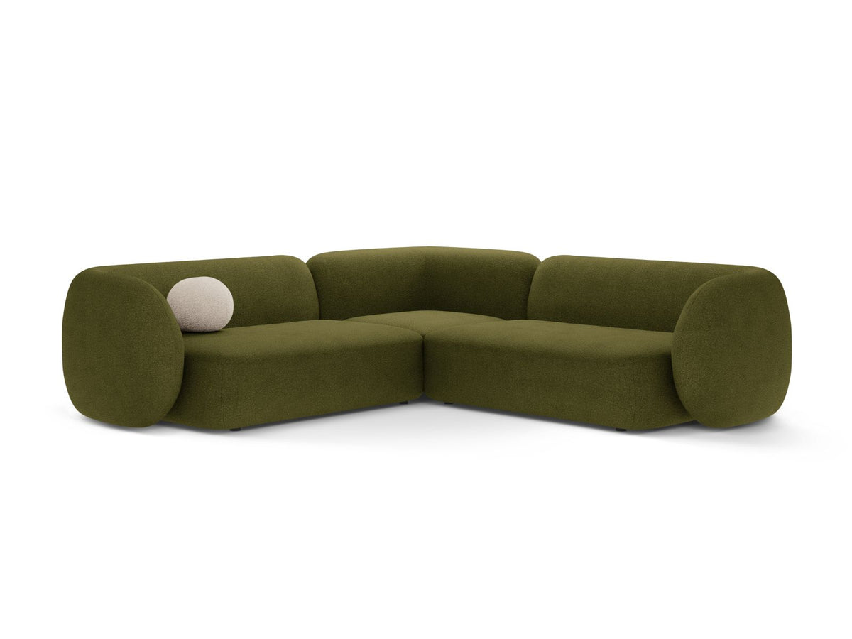 5-Sitzer Ecksofa modular symmetrisch Kate in Dark Olive Green-Baloo präsentiert im Onlineshop von KAQTU Design AG. Ecksofa ist von Micadoni