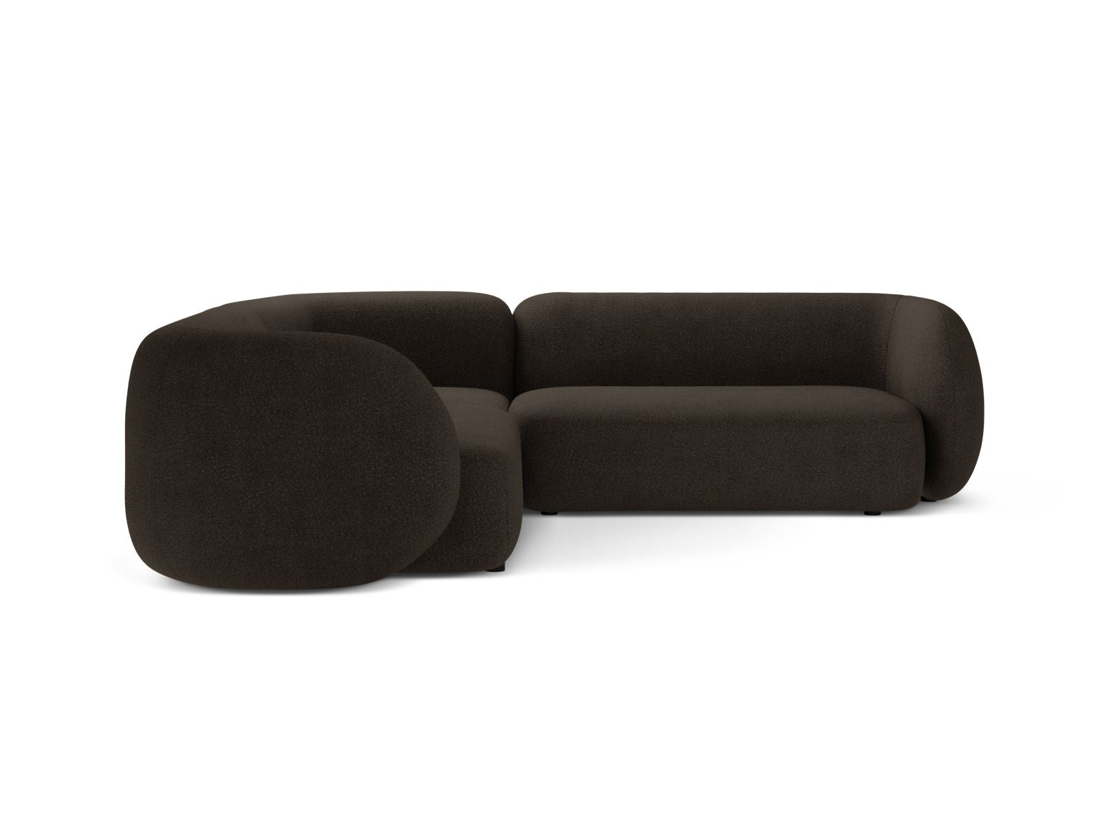 Modulares 5-Sitzer Ecksofa Kate in elegantem Braun, ideal für stilvolle Wohnräume, erhältlich bei KAQTU Design AG.