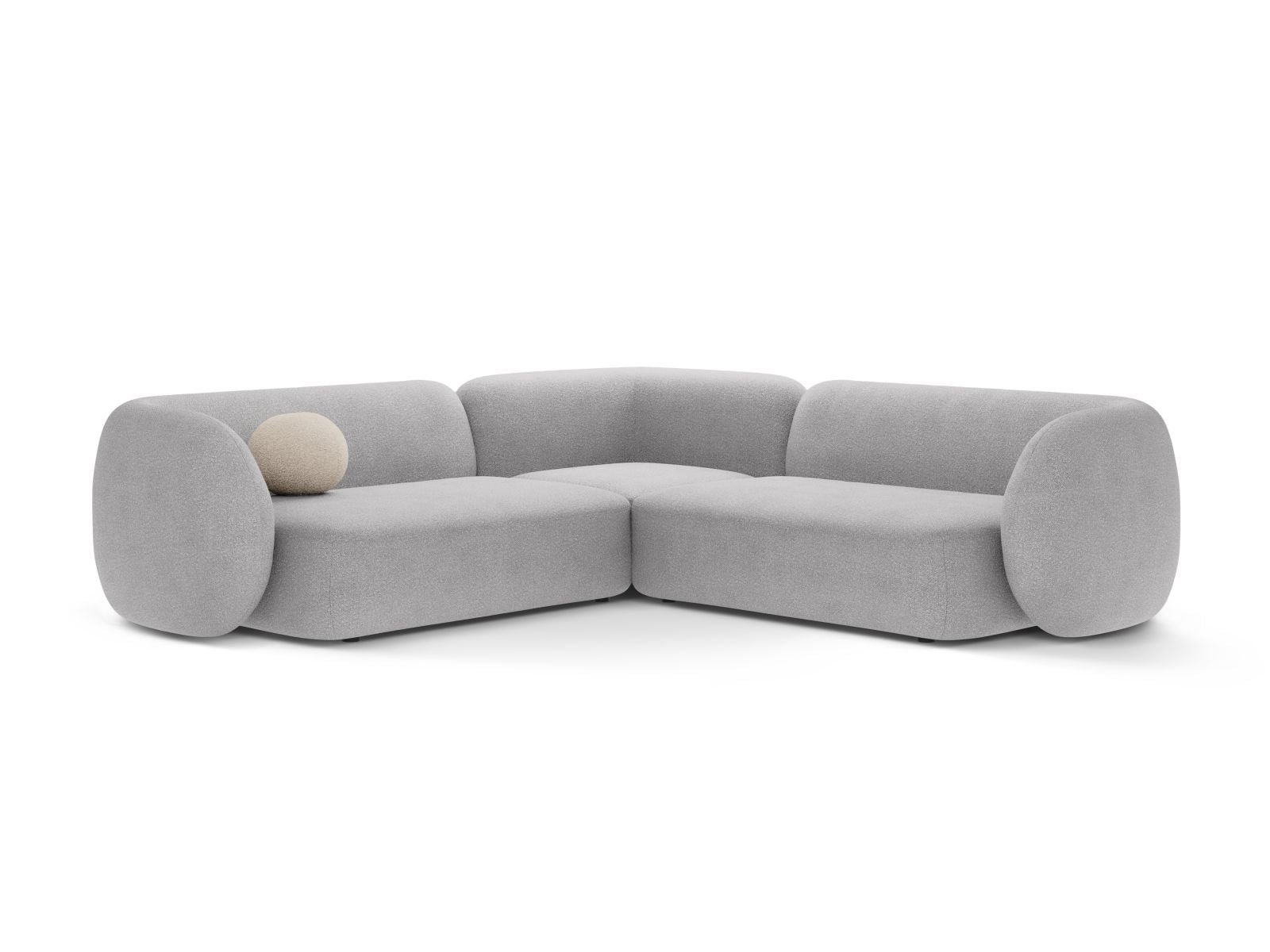 5-Sitzer Ecksofa modular symmetrisch Kate in Light Grey-Baloo präsentiert im Onlineshop von KAQTU Design AG. Ecksofa ist von Micadoni
