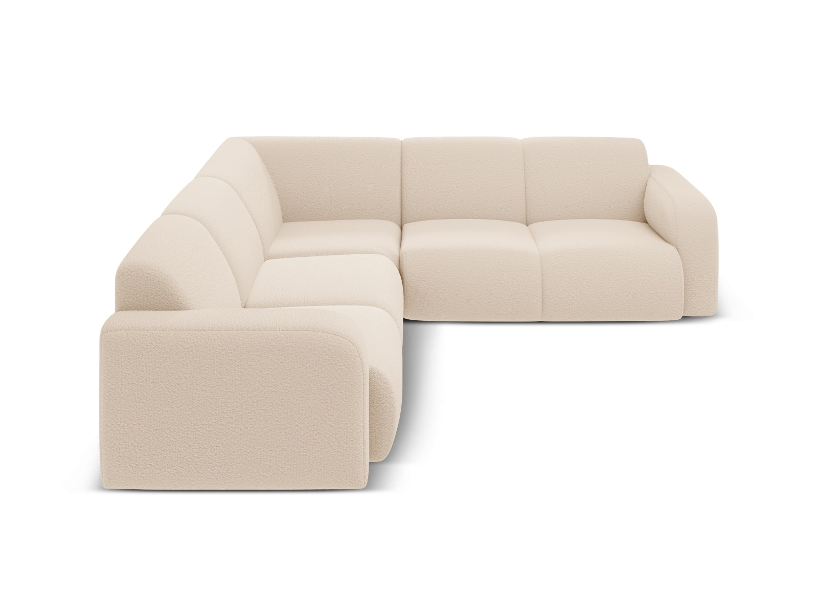 Beige Molino Symmetrical Ecksofa 5 Sitzer von Micadoni, stilvolles Design für modernen Wohnraum, bequem und einladend.